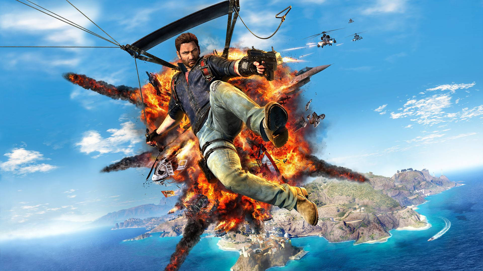 Just Cause 2 Big Explosion Background