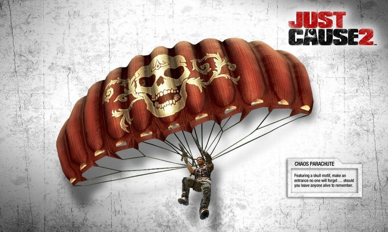 Just Cause 2 Skull Parachute Background