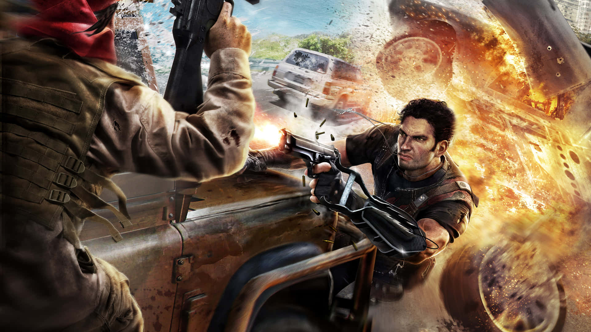 Just Cause3 Action Explosion Background