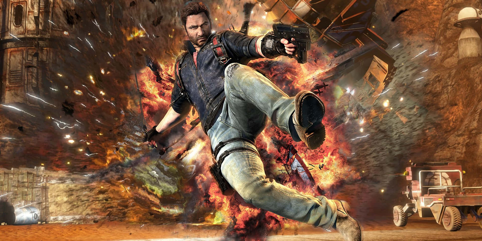Just Cause3 Action Explosion Background