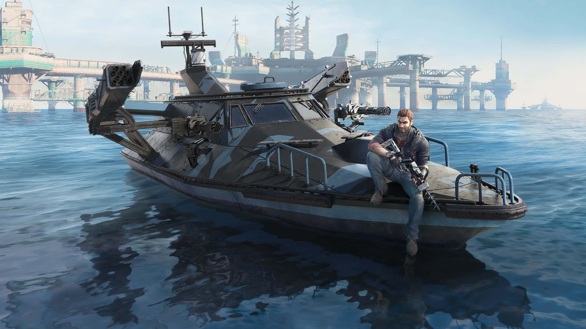 Just Cause3 Action Packed Naval Combat Background