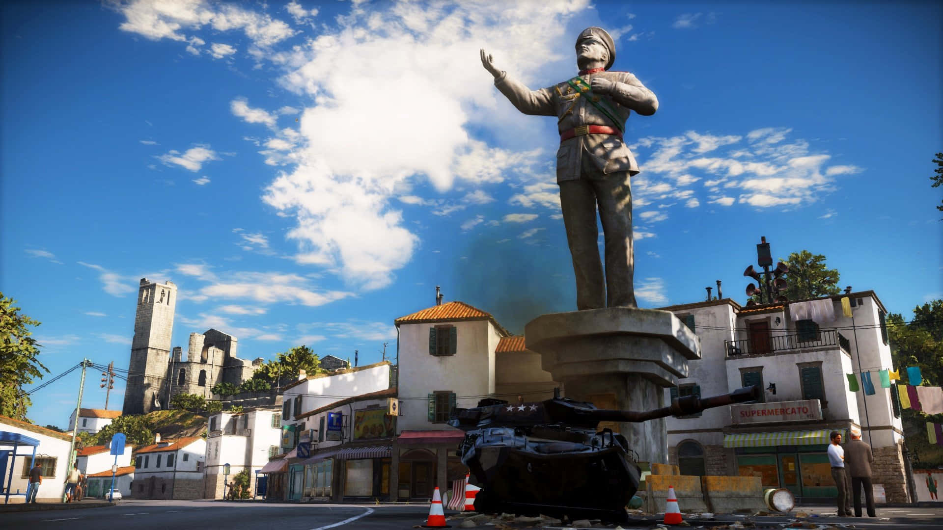 Just Cause3 Statue Destruction Background