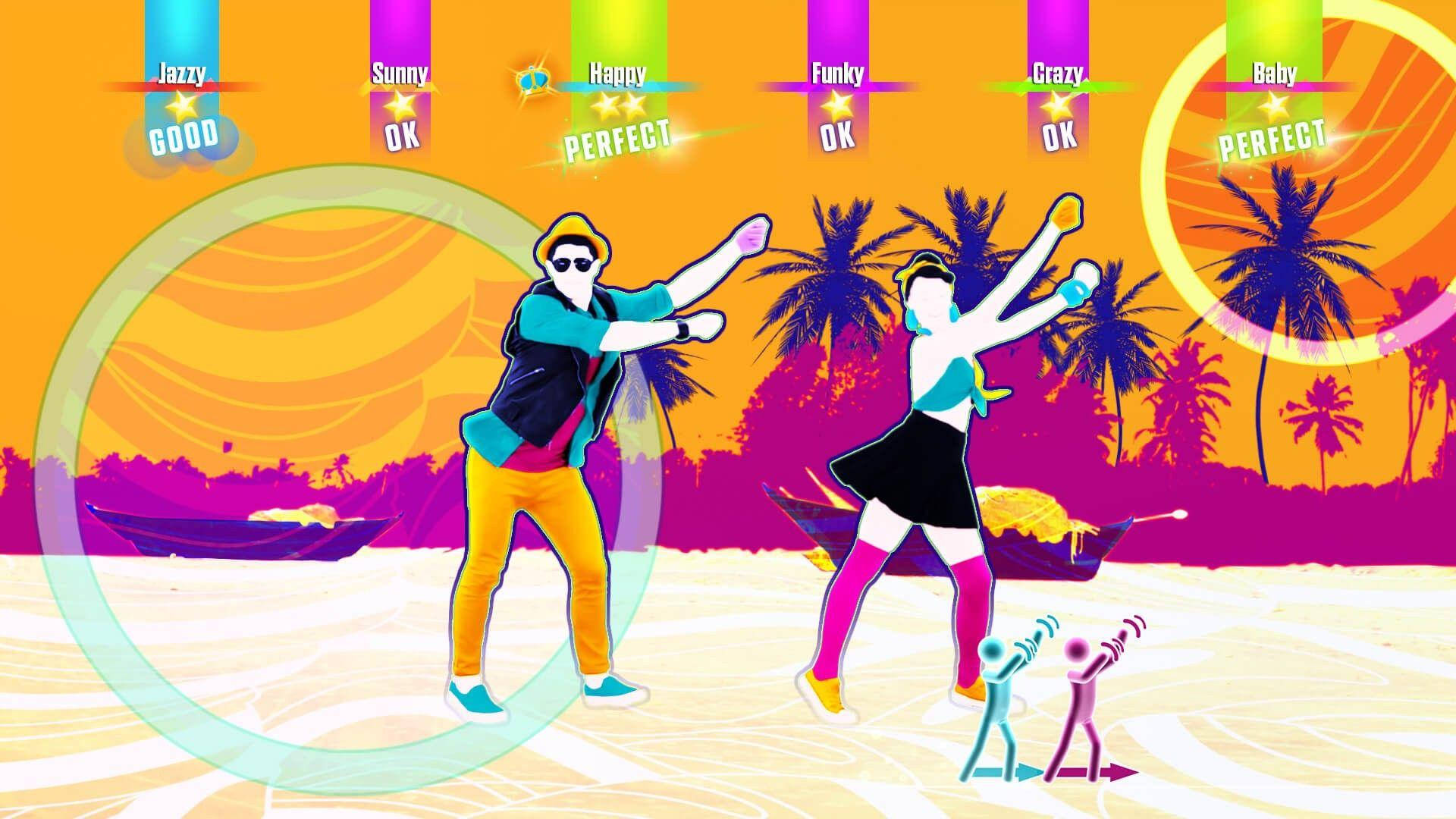 Just Dance 2017 Dancers On The Beach Background