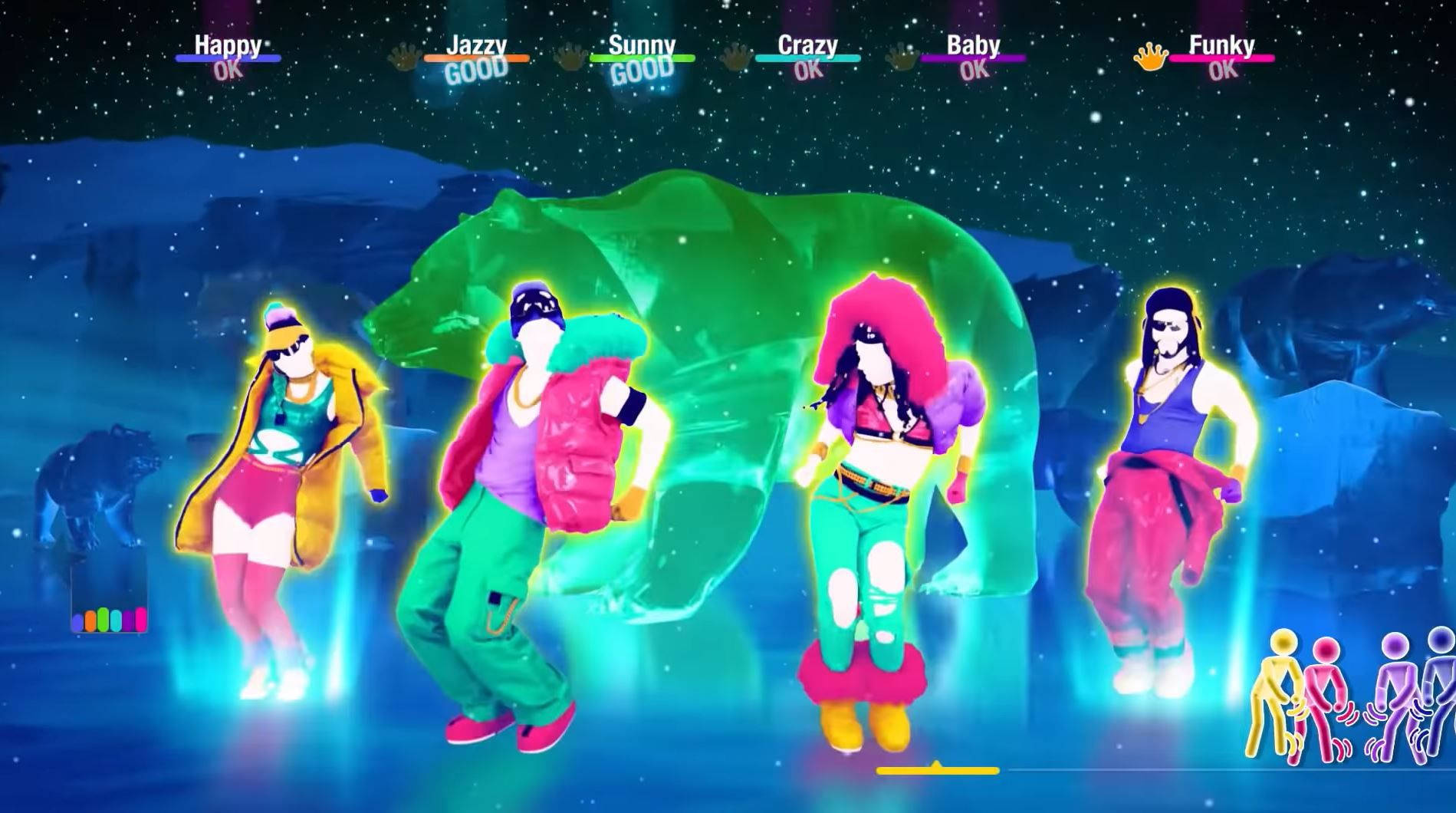 Just Dance Dancers With Bears Background