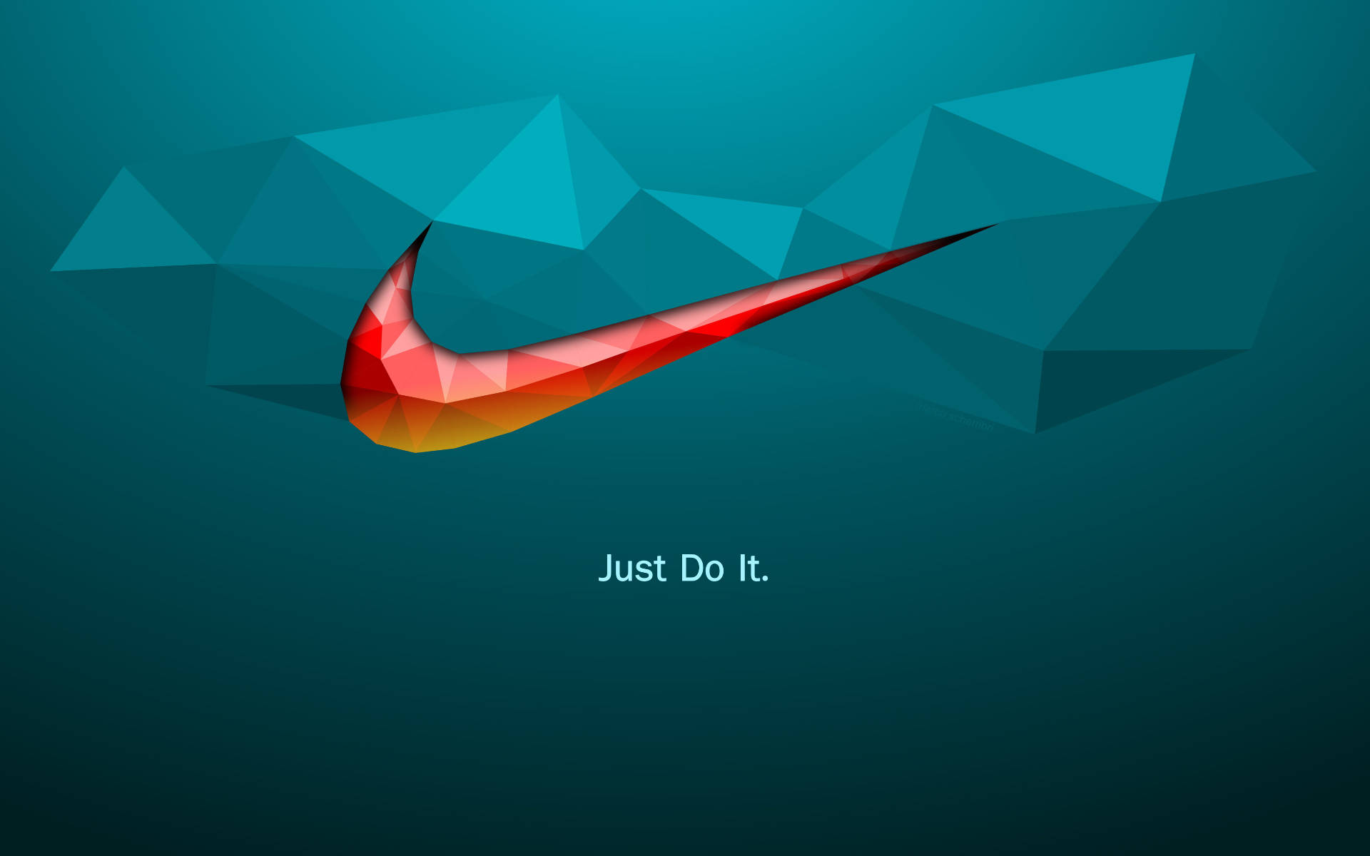 Just Do It And Polygon Nike Background