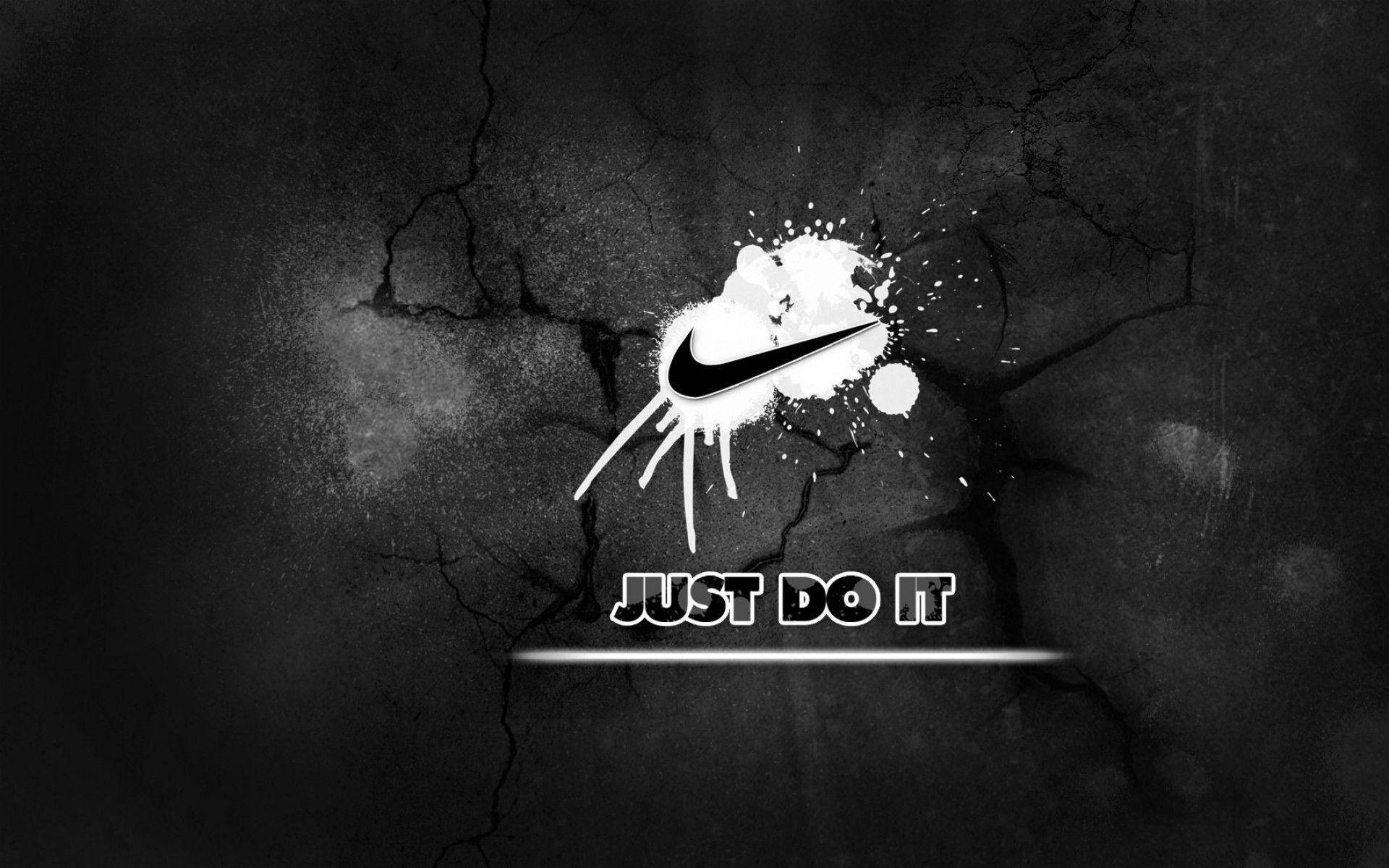 Just Do It In Black And White Background