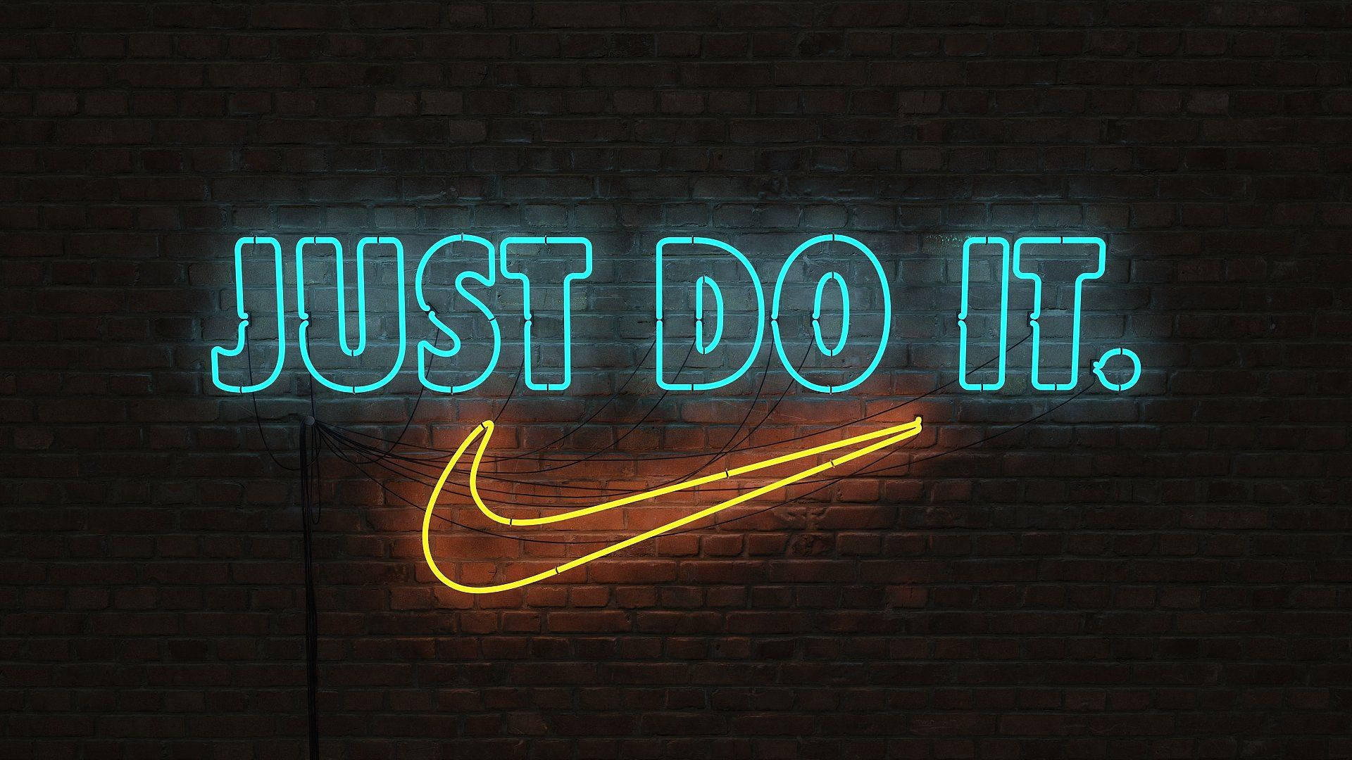 Just Do It Neon Led Signage Background