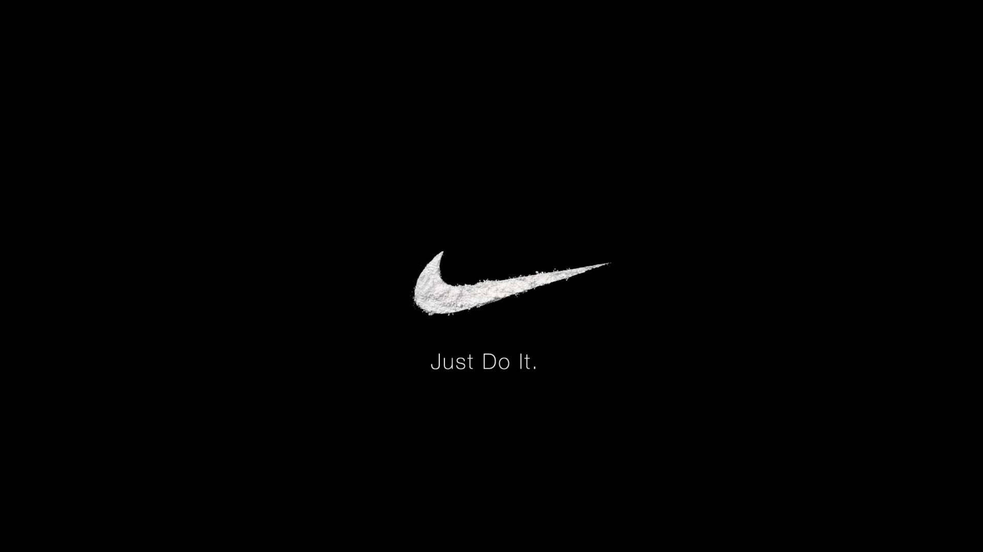Just Do It Nike Black Logo Background