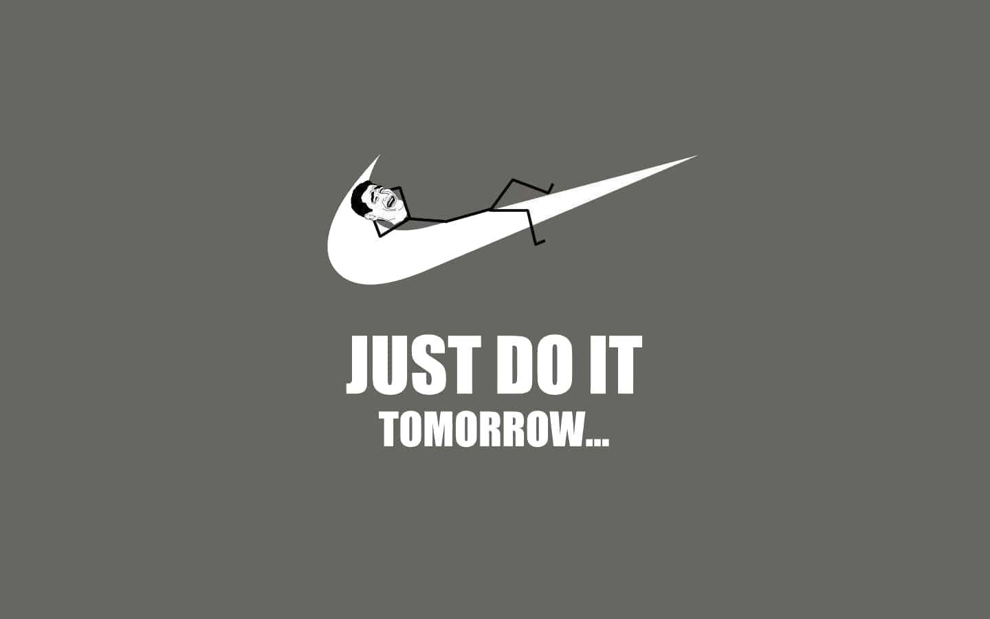 Just Do It Tomorrow Nike Hd Wallpaper Background