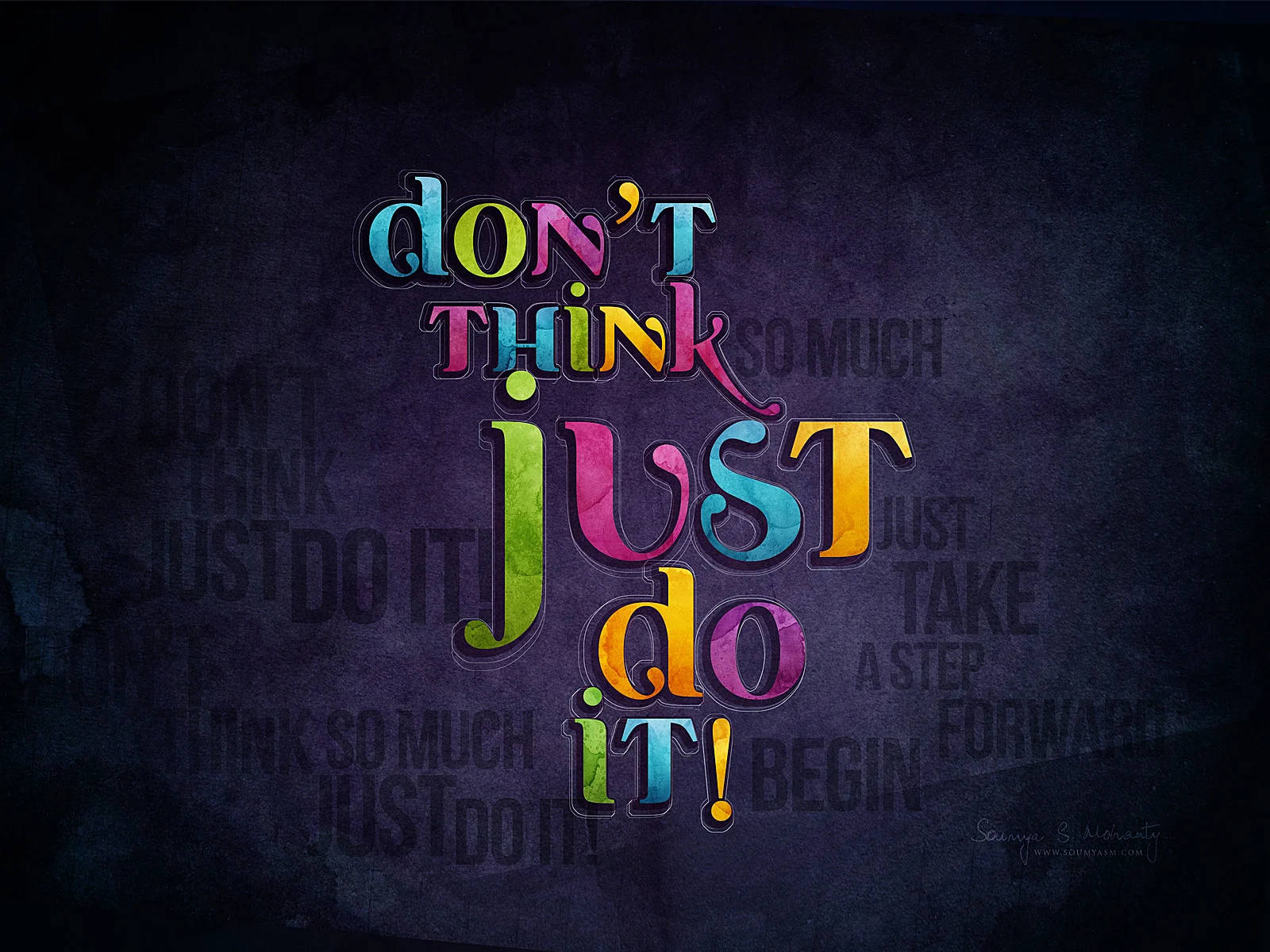 Just Do It Typography Background