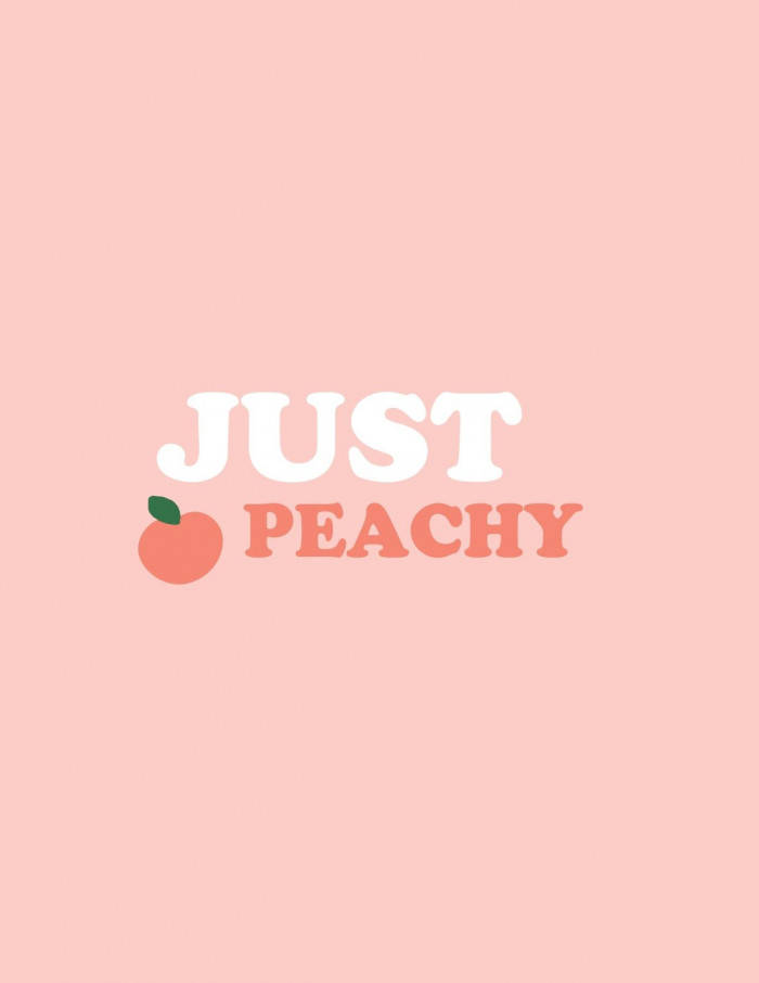 Just Peachy Peach Color Aesthetic With Fruit Background