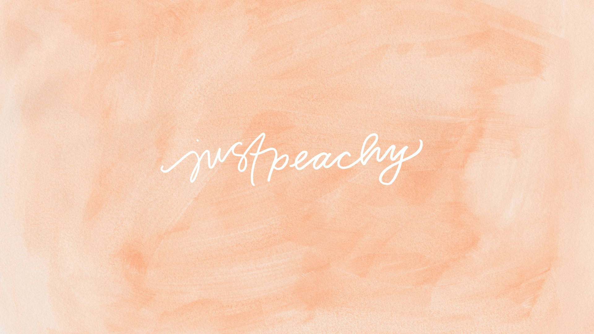 Just Peachy Text Peach Aesthetic Background