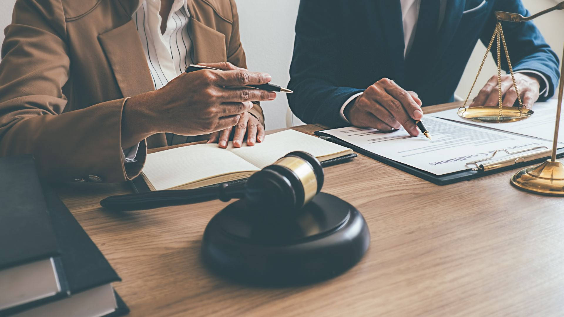 Justice Gavel And Block Background