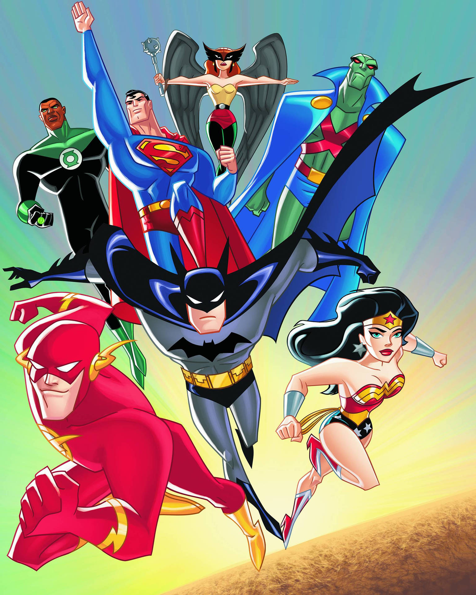 Justice League Cartoon Phone Background