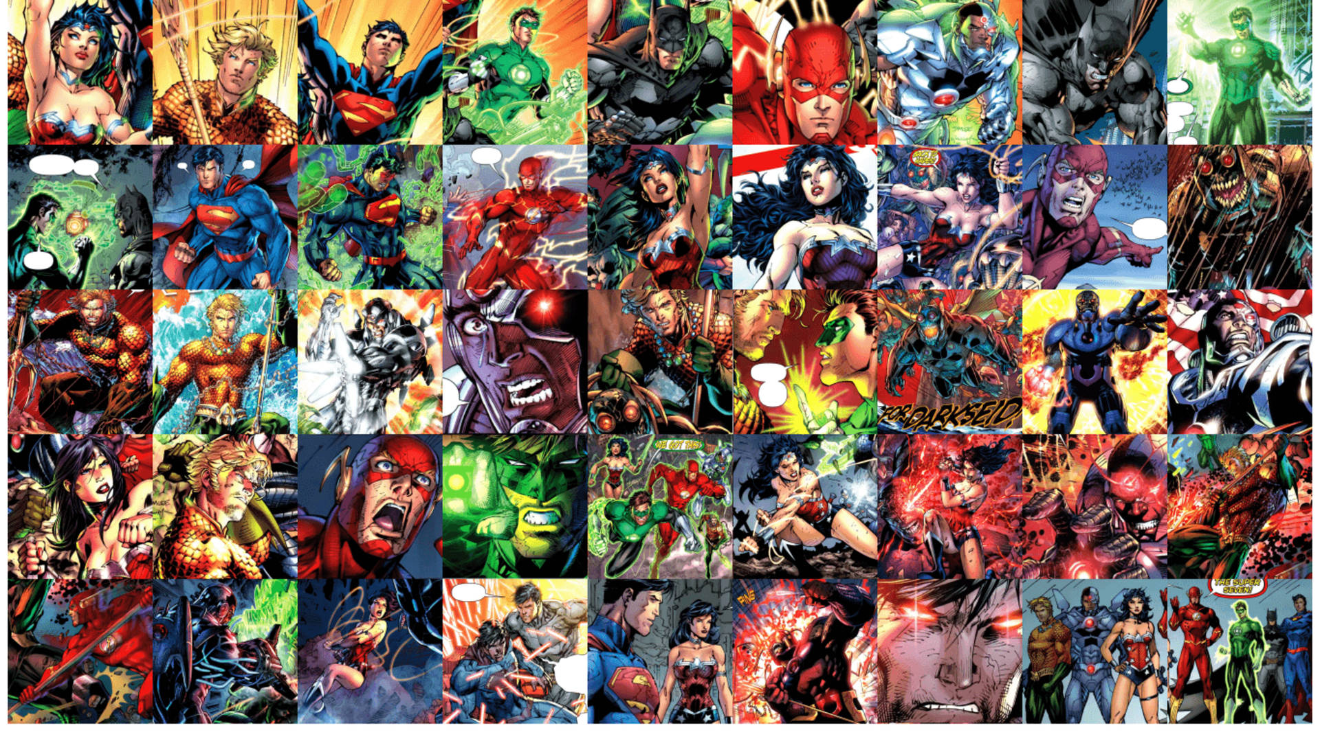 Justice League Comics Collage Background