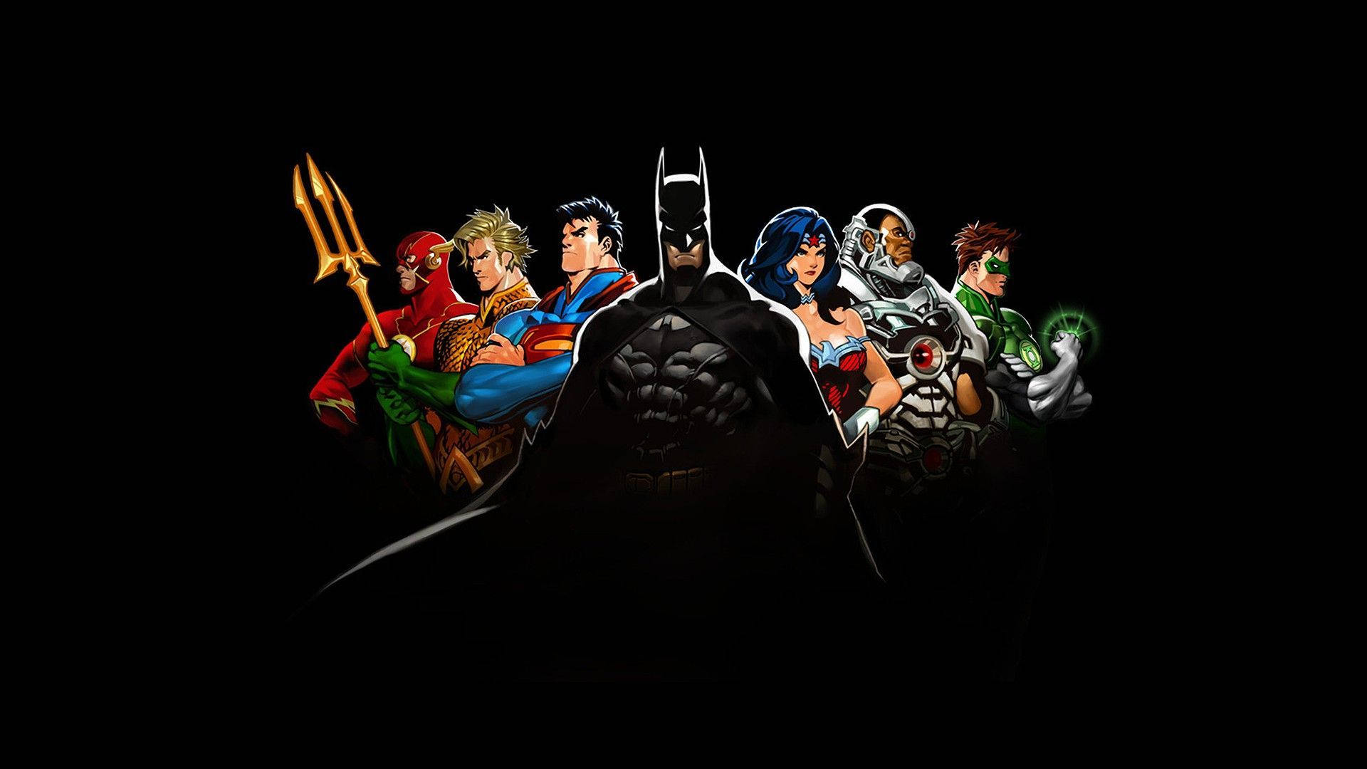 Justice League In Black Background