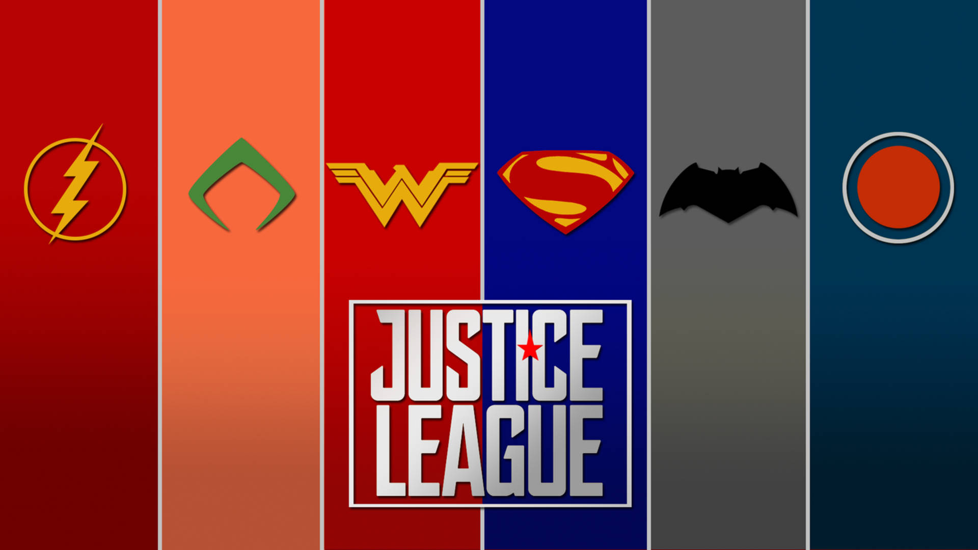 Justice League Symbols Collage Background