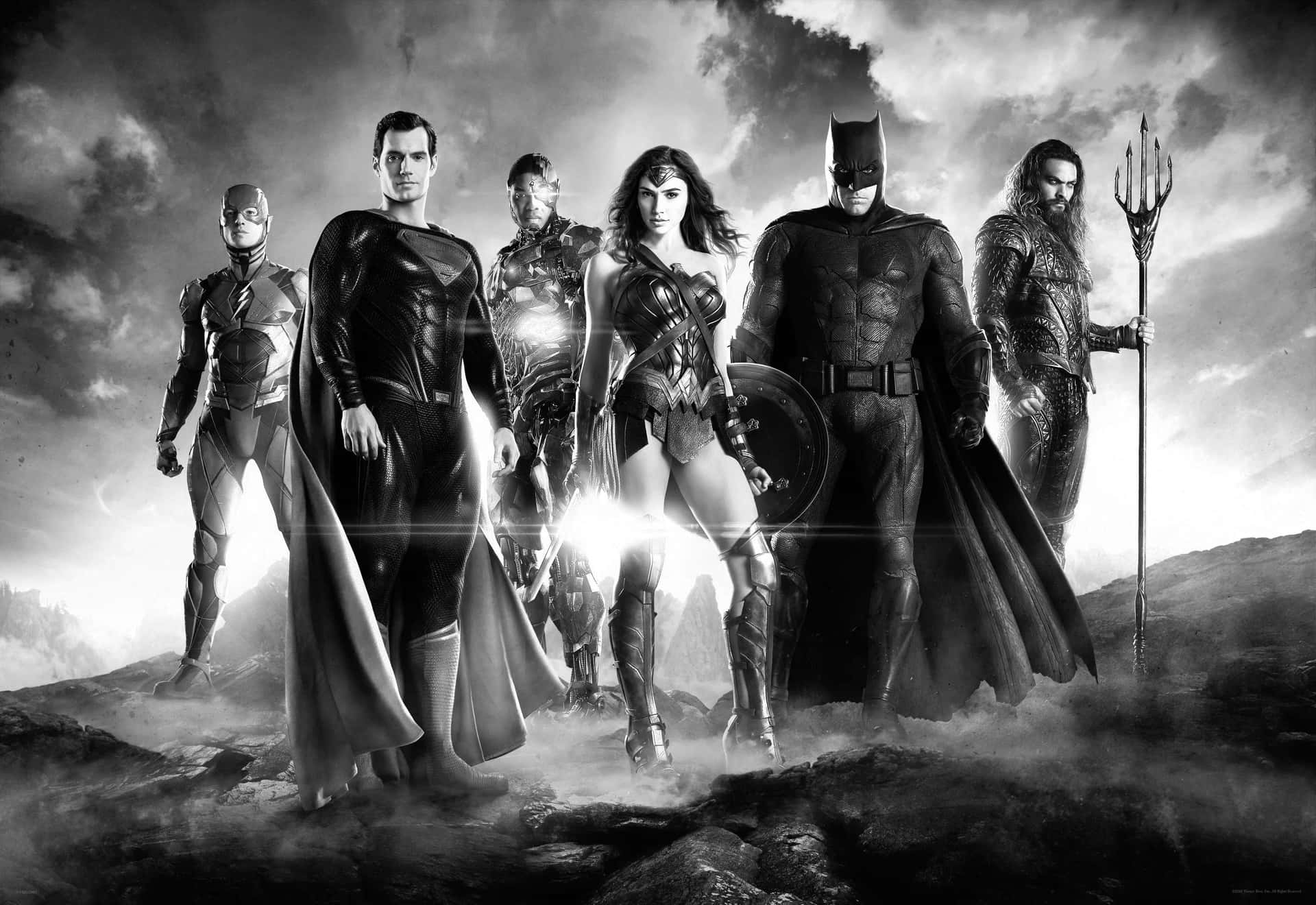 Justice League Team In Zack Snyder's Film Background