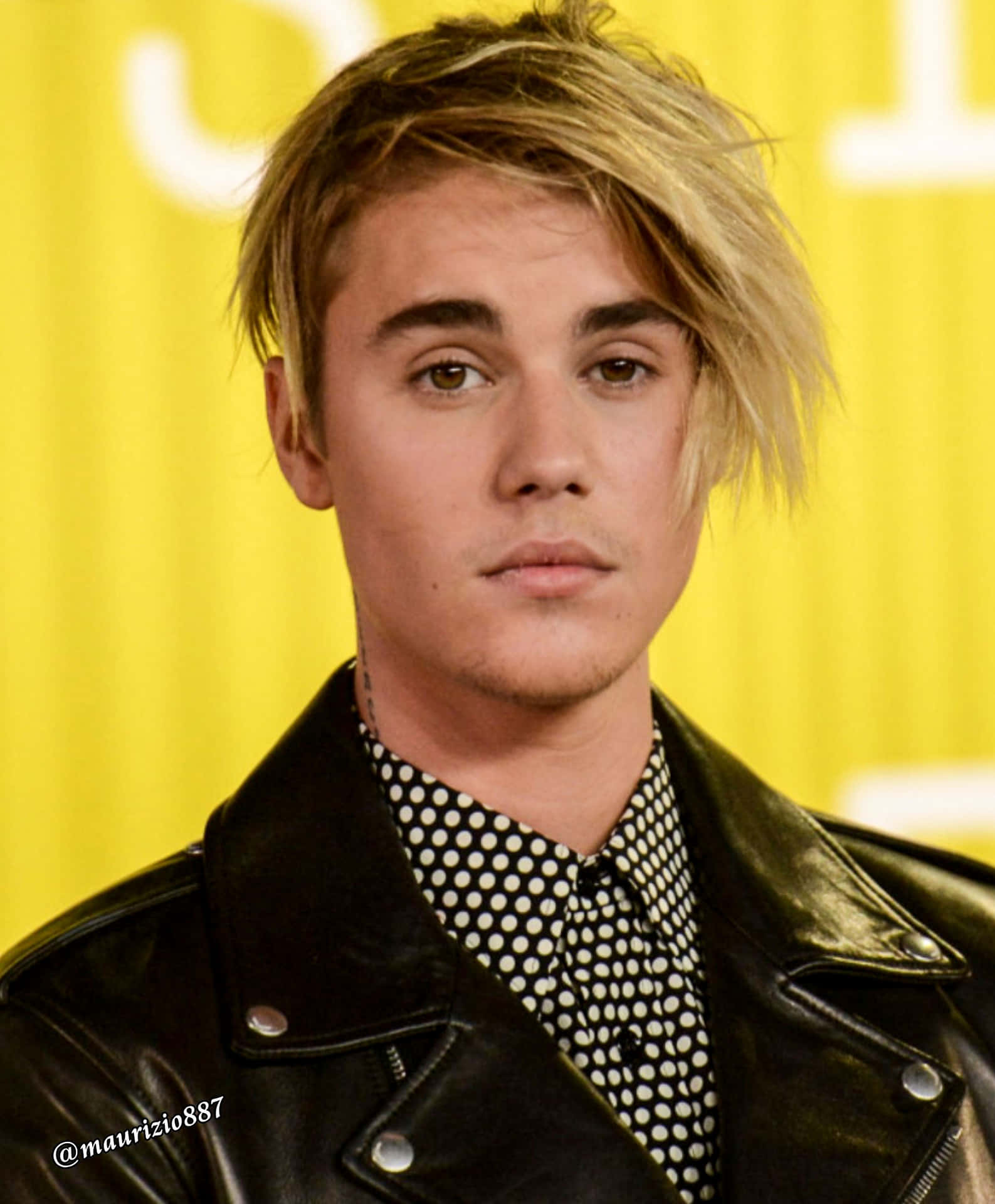 Justin Bieber 2015 Leather Background