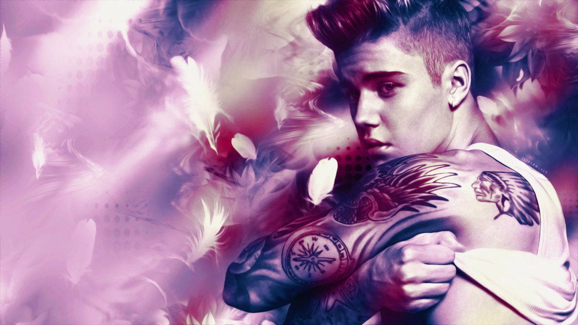 Justin Bieber Dazzles In Luxury Feather Suit Background
