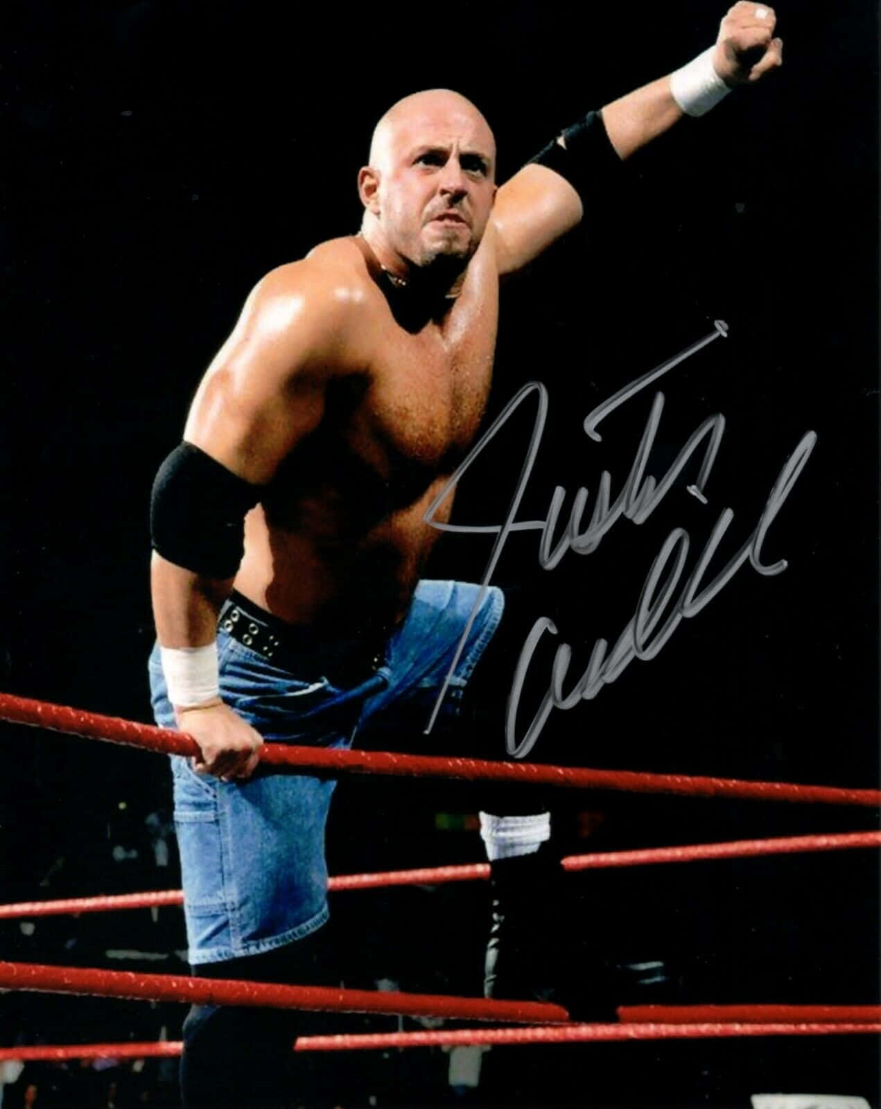 Justin Credible Autograph Poster Background