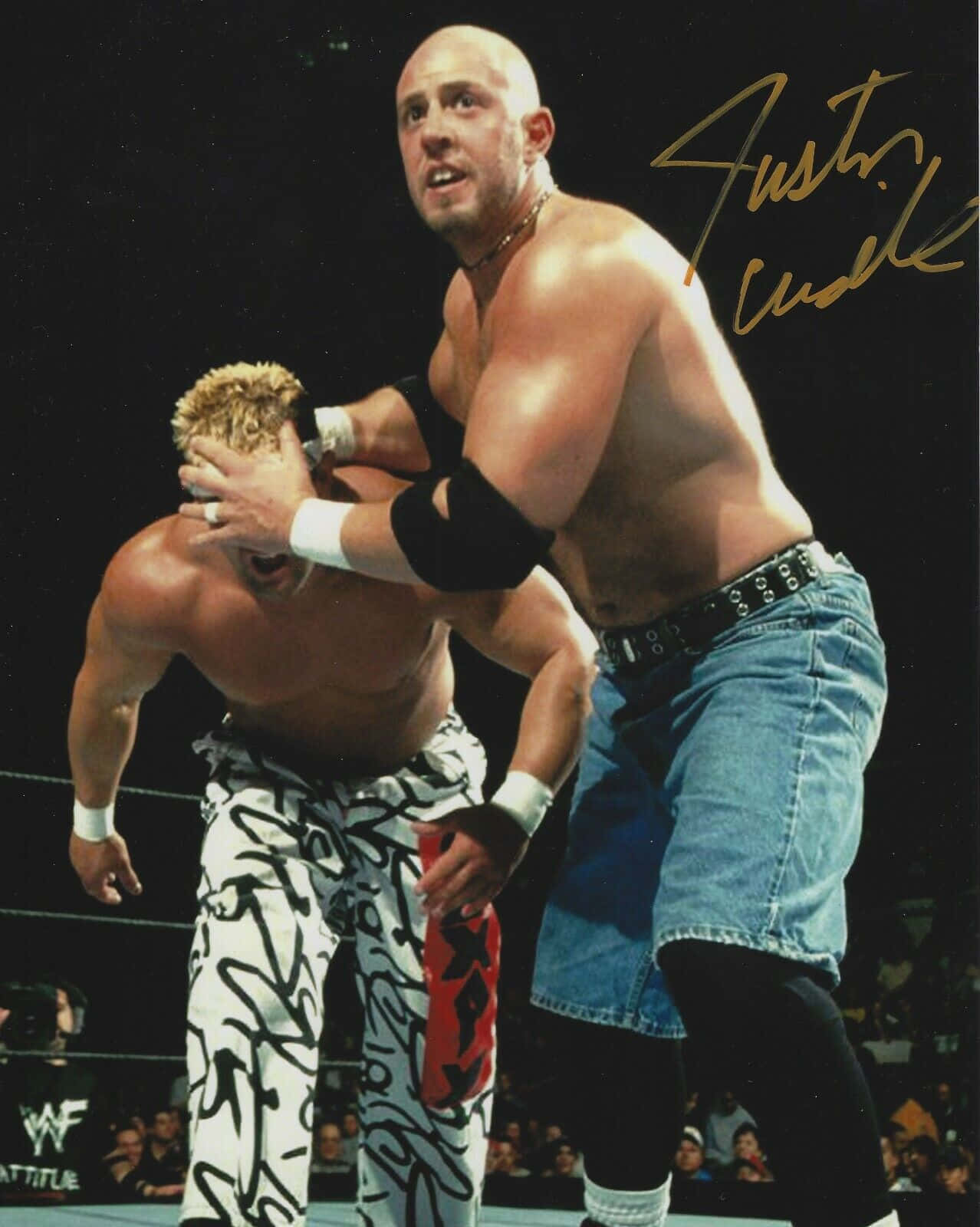 Justin Credible Fighting Opponent Head Background