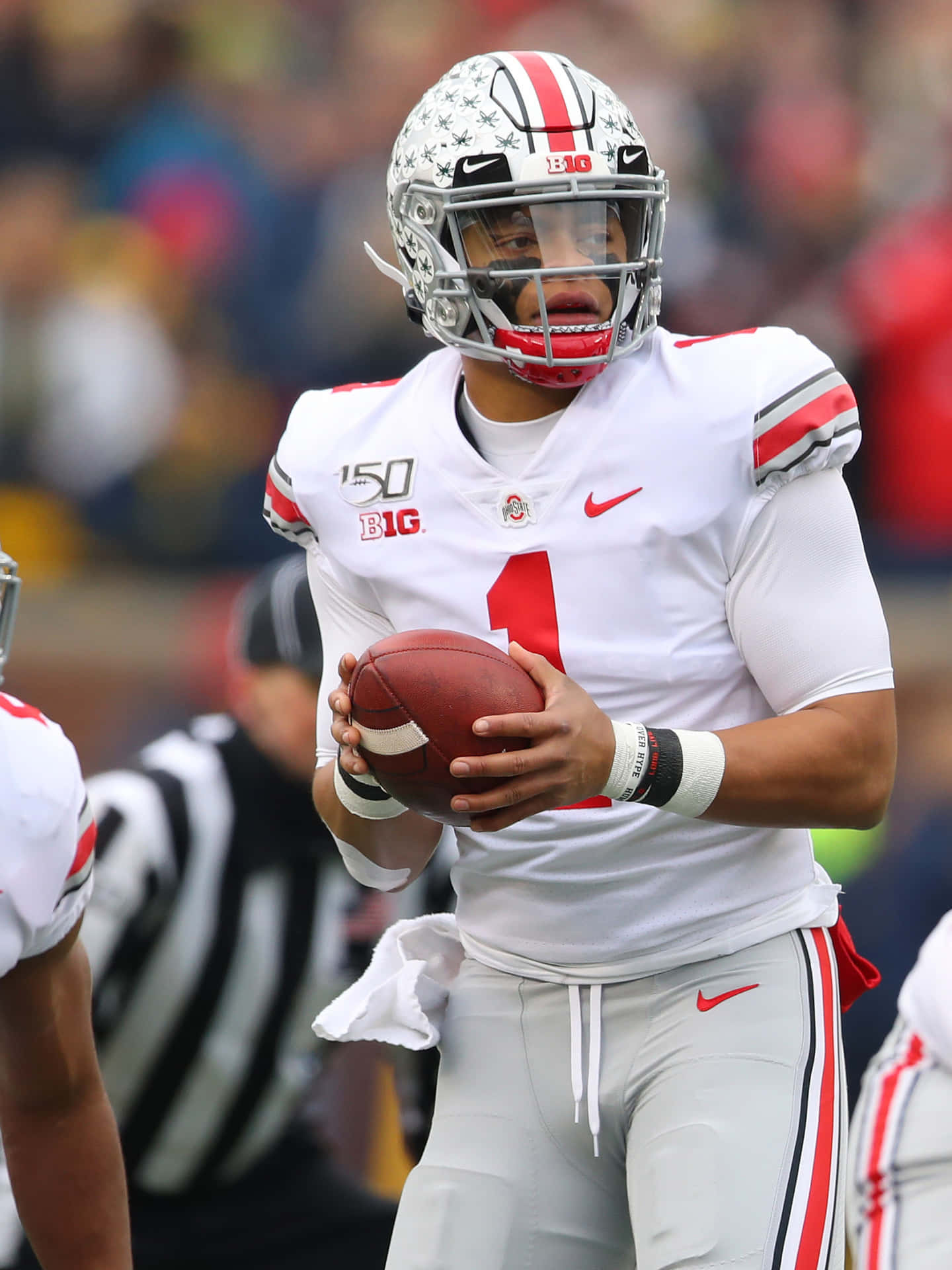 Justin Fields Of Ohio State University Football Background