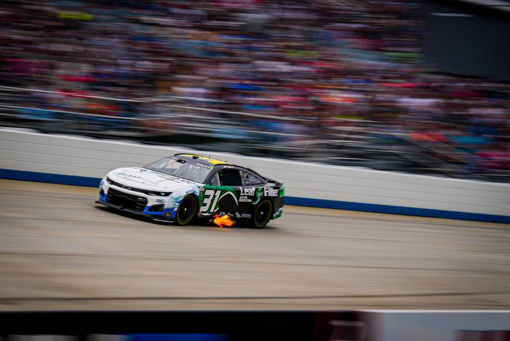 Justin Haley Speeding Race Car