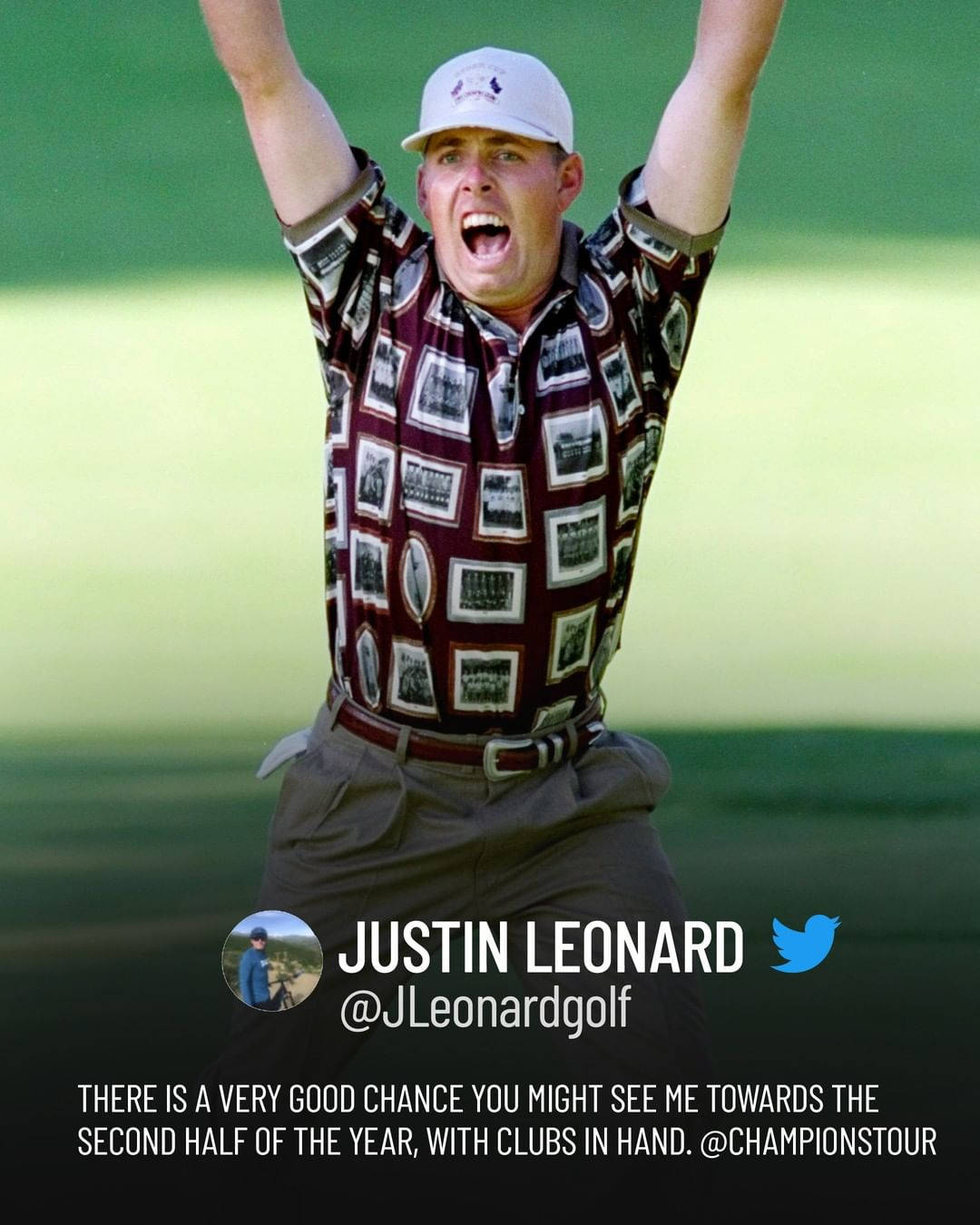 Justin Leonard Champions Tour Tweet Background