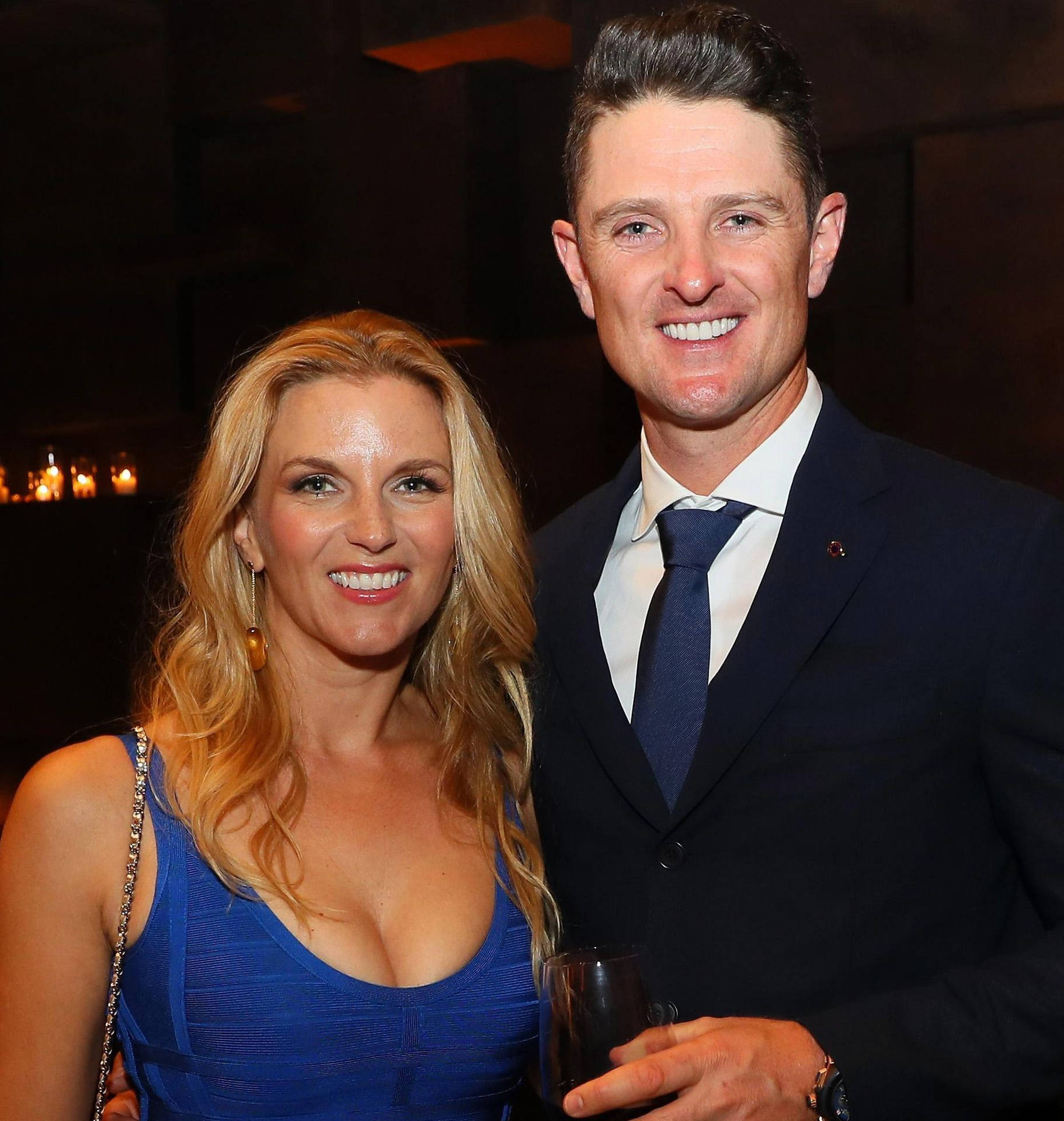 Justin Rose Smiling With Kate Phillips