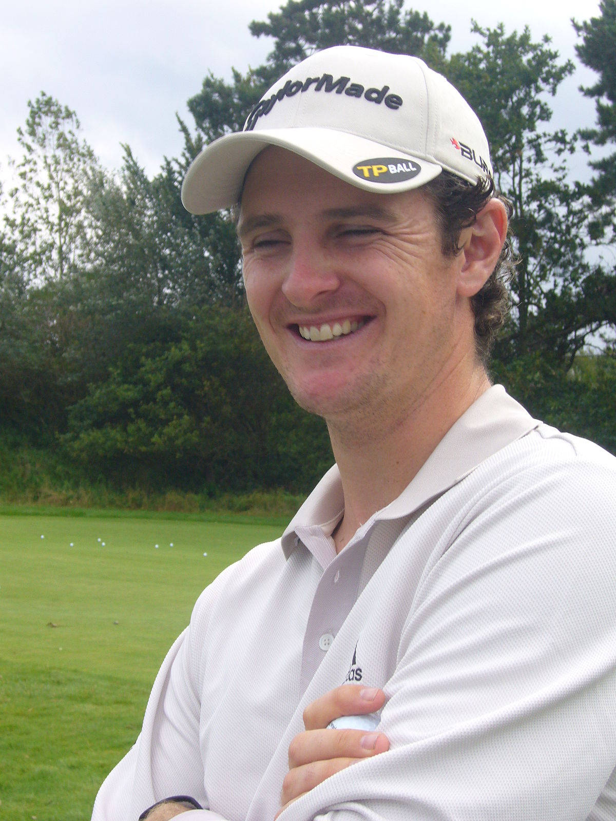 Justin Rose Wearing White Background