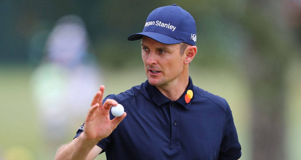 Justin Rose With Golf Ball In Hand