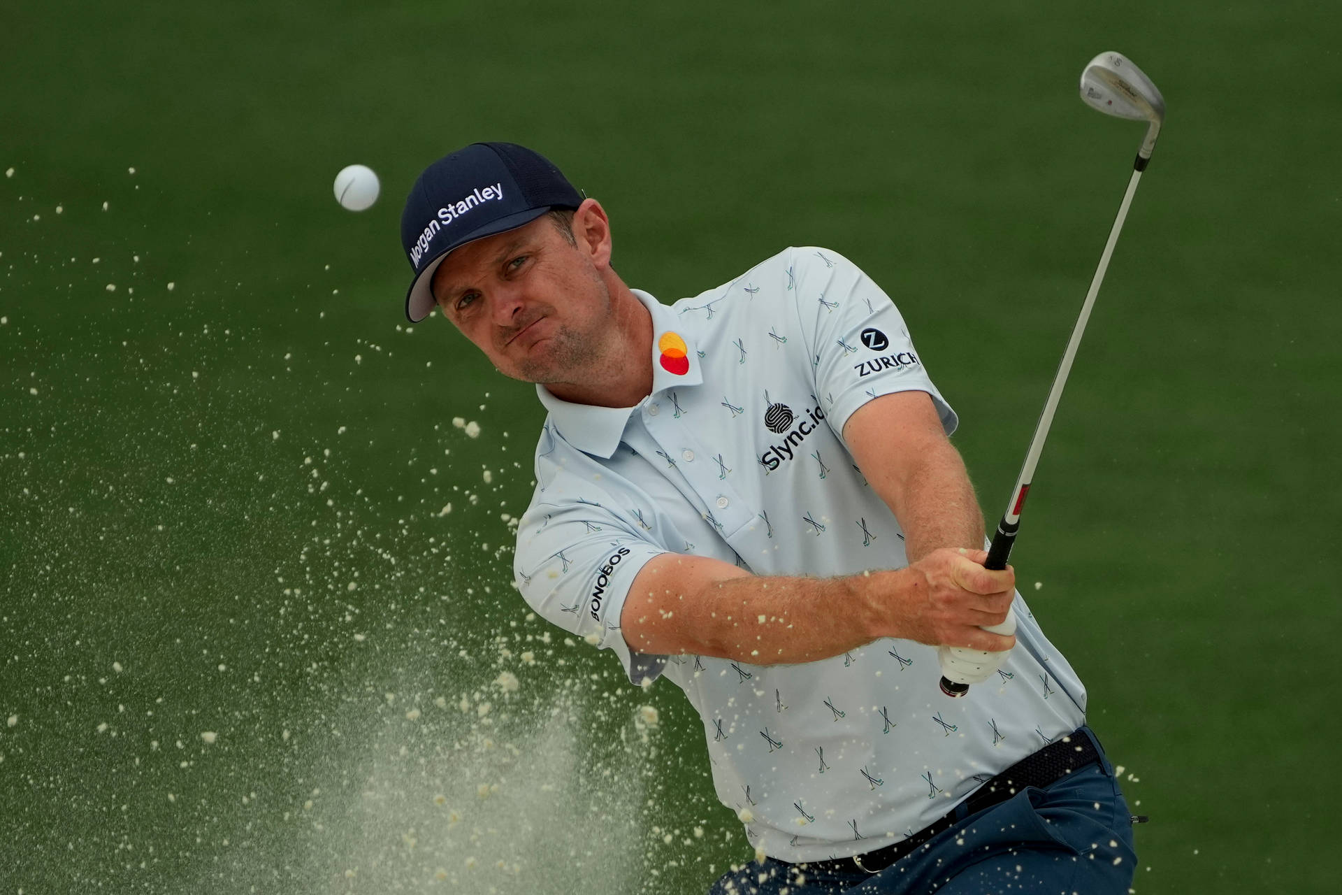 Justin Rose With Golf Ball Splashing