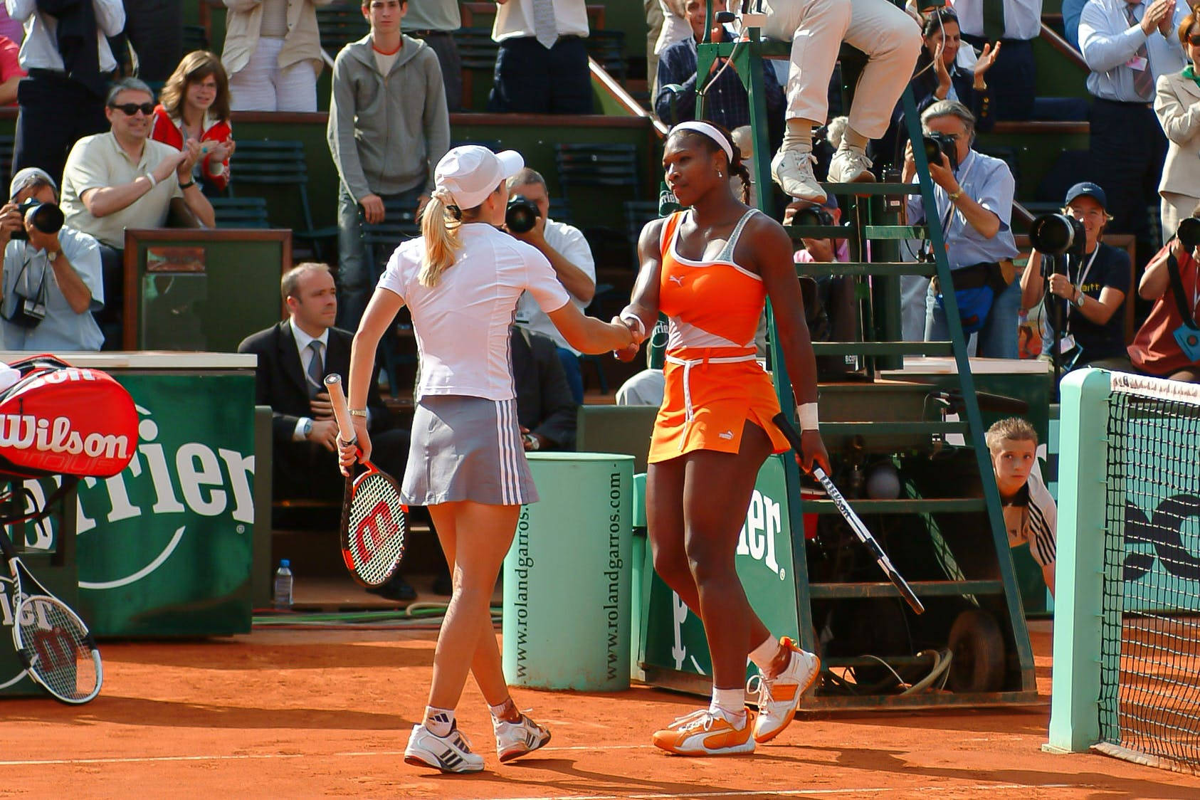 Justine Henin Serena Williams Background