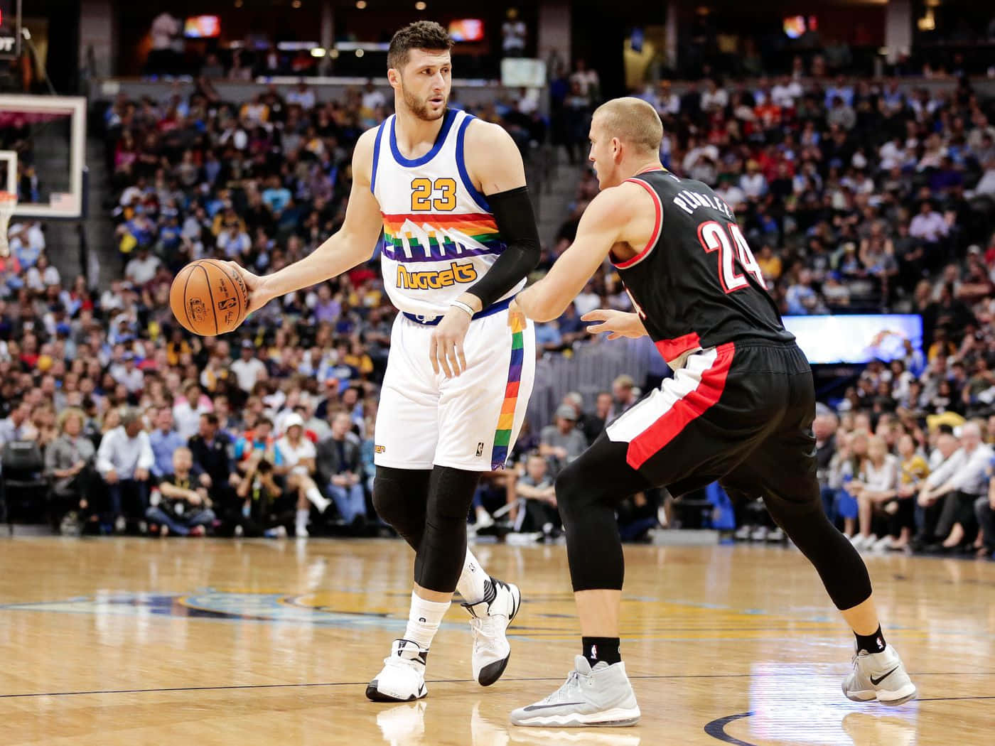 Jusuf Nurkic And Drew Eubanks Background