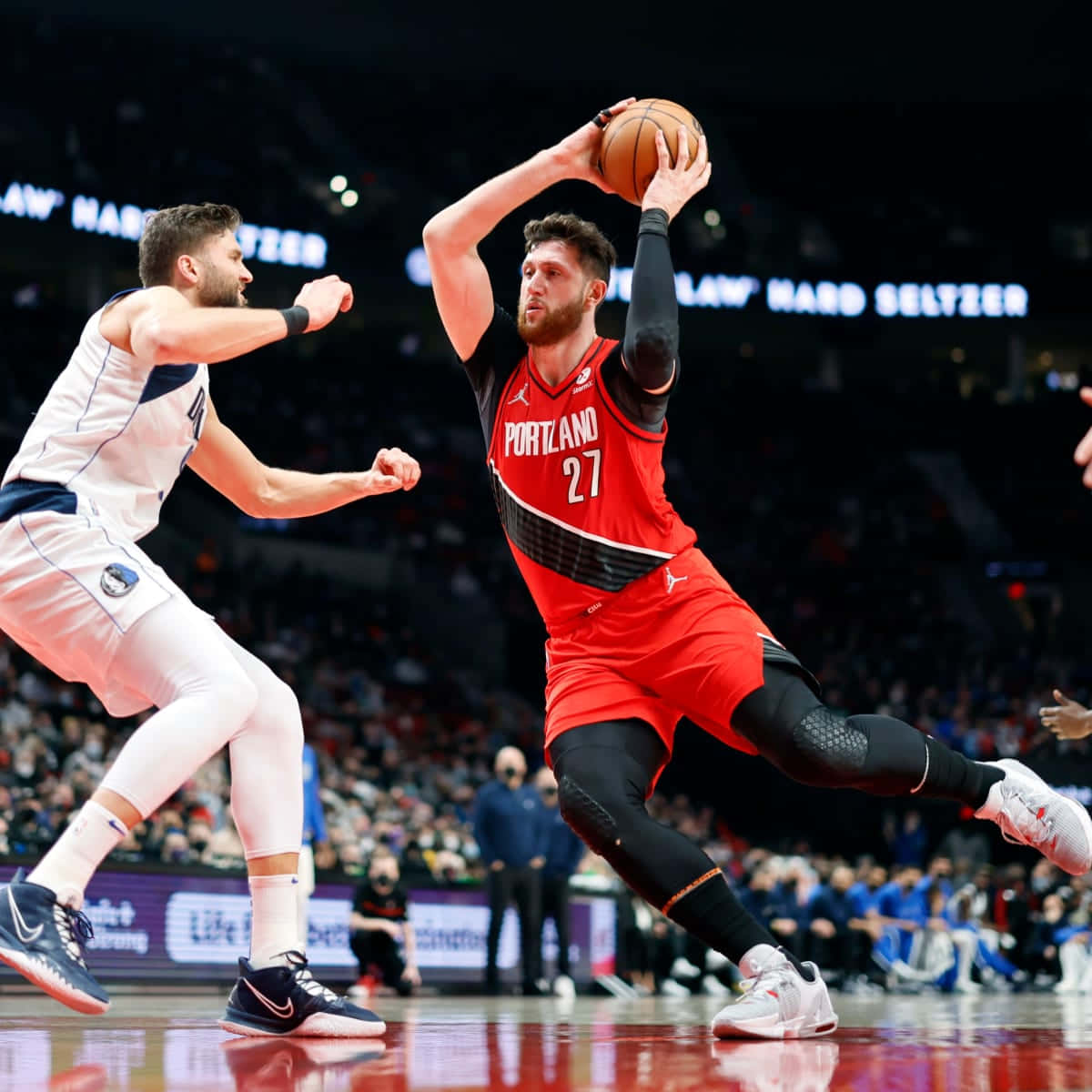 Jusuf Nurkic And Luca Doncic Background