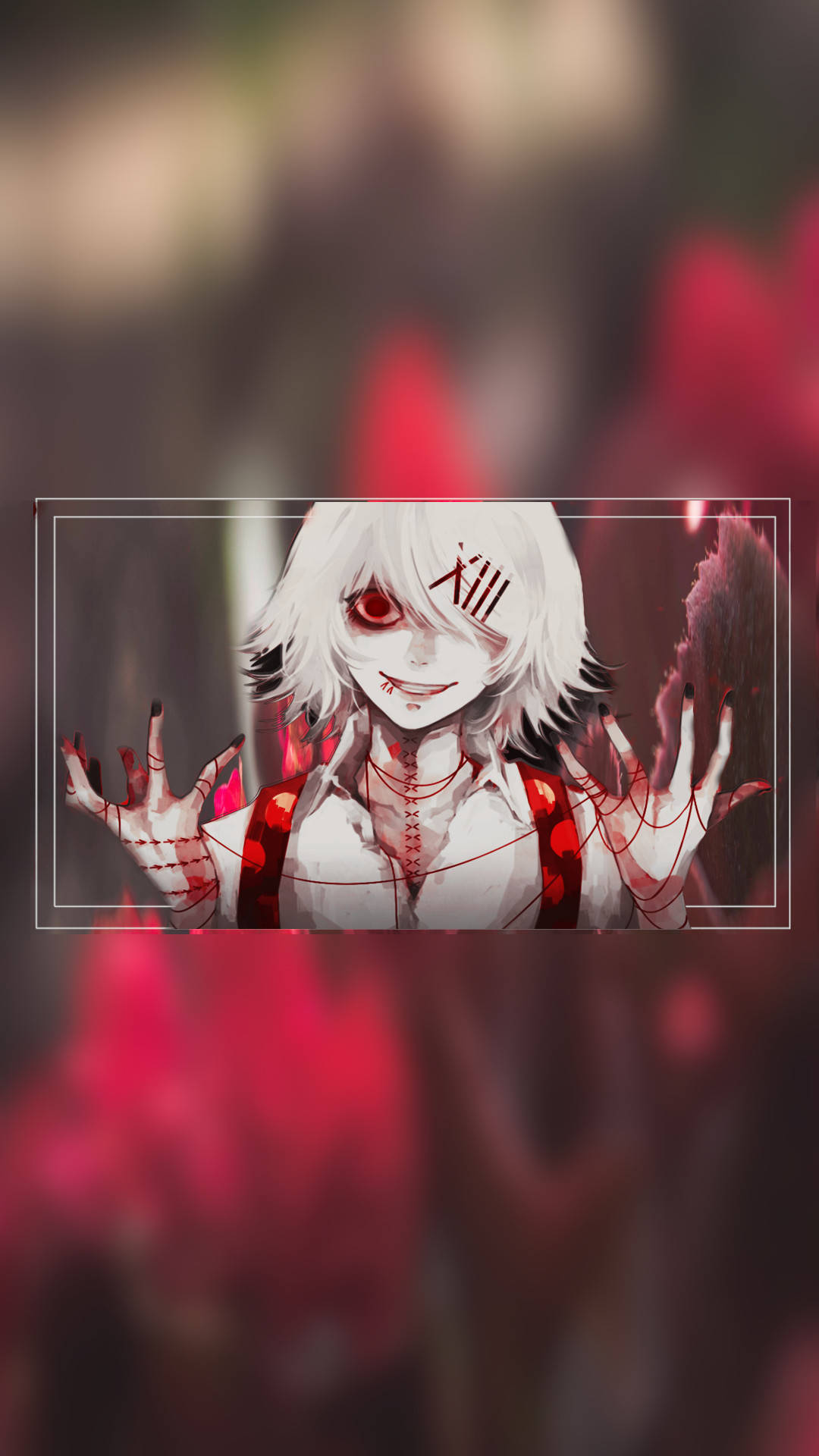 Juuzou Tokyo Ghoul 4k Playing With Red Threads Background