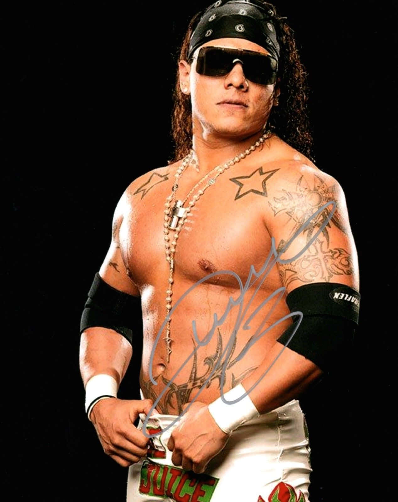 Juventud Guerrera Wrestler Portrait Background