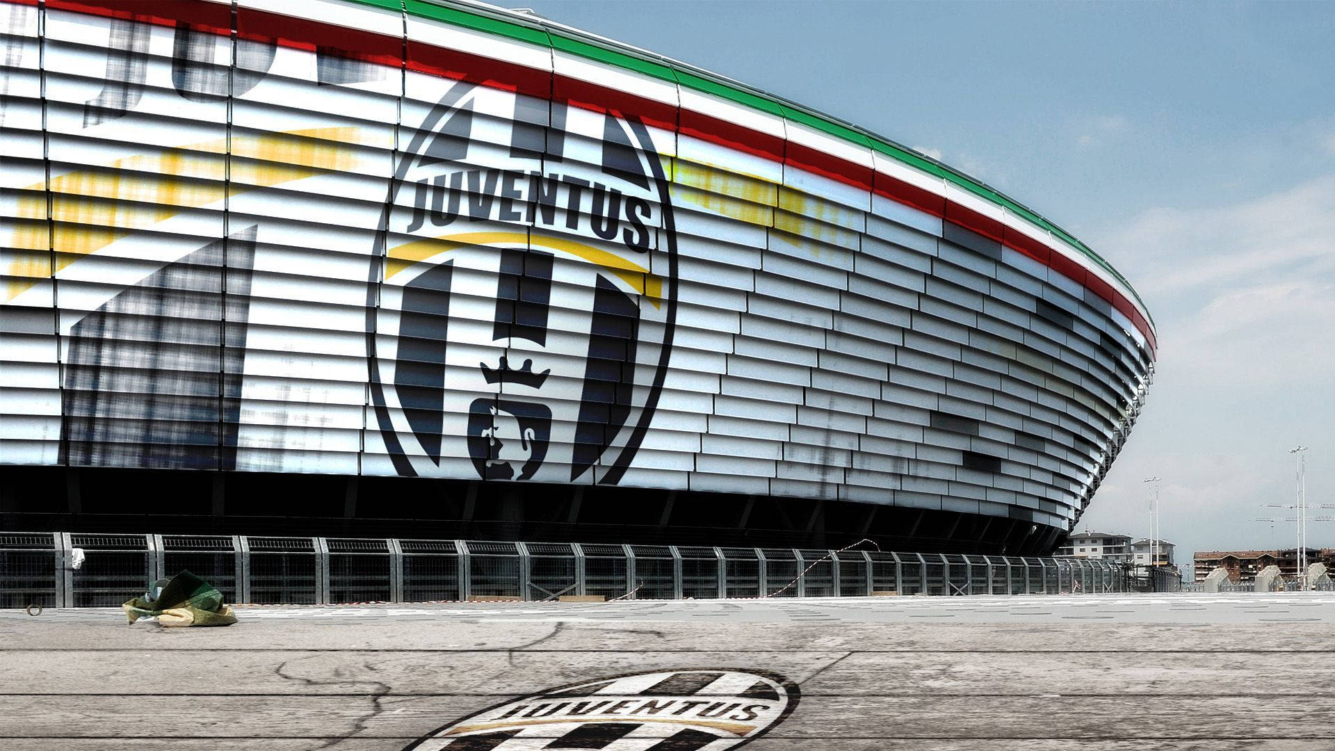Juventus Allianz Stadium's Facade Background