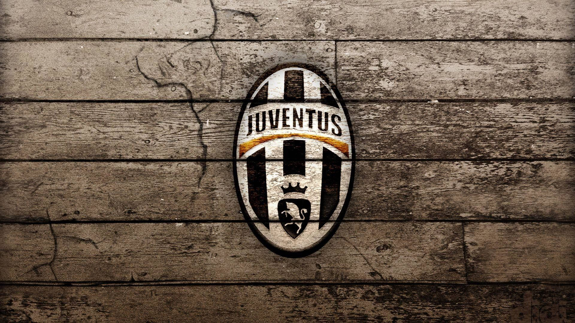 Juventus F.c Logo Plank Wood Sign Background