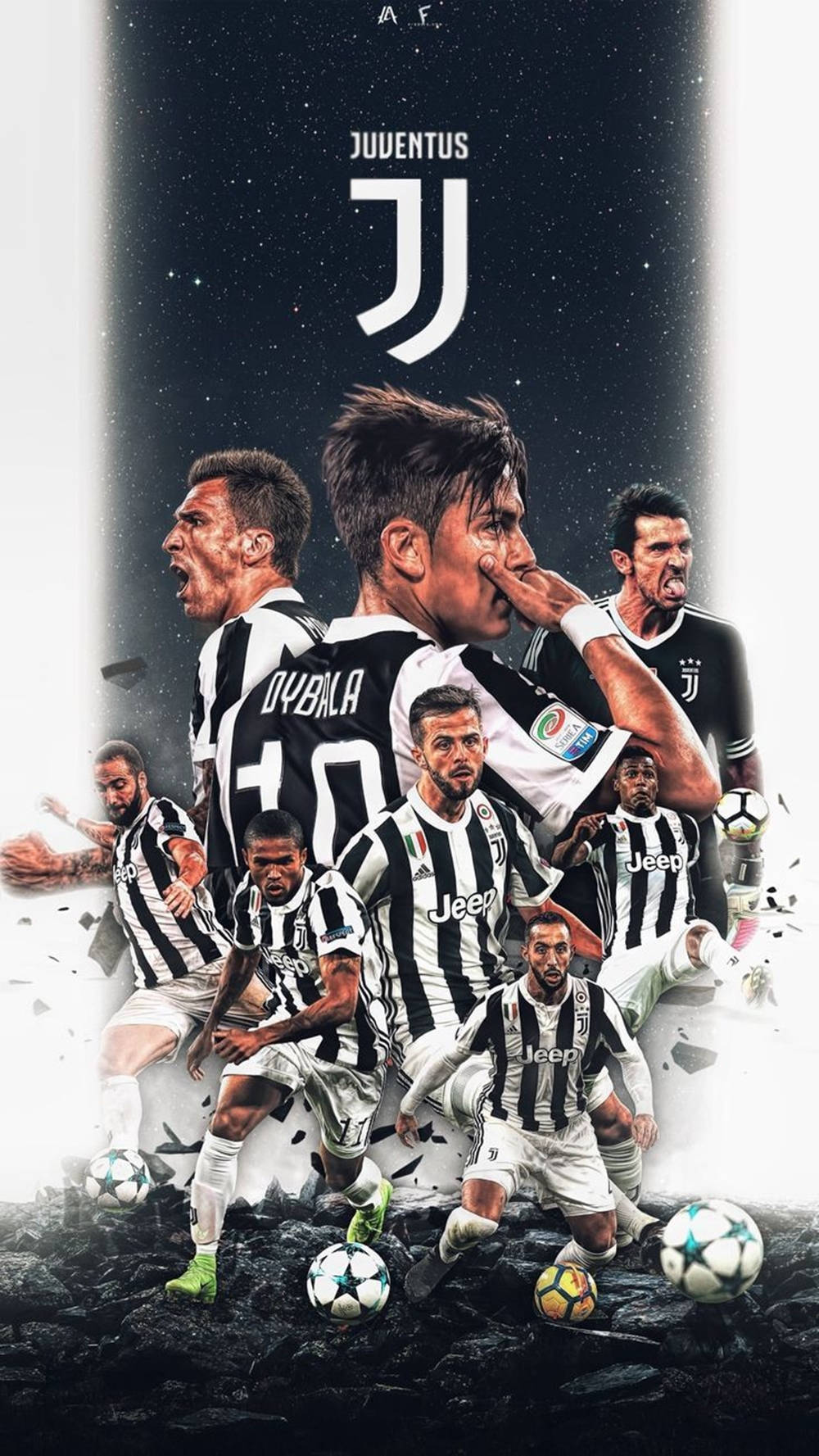 Juventus Football Club Players Poster Background