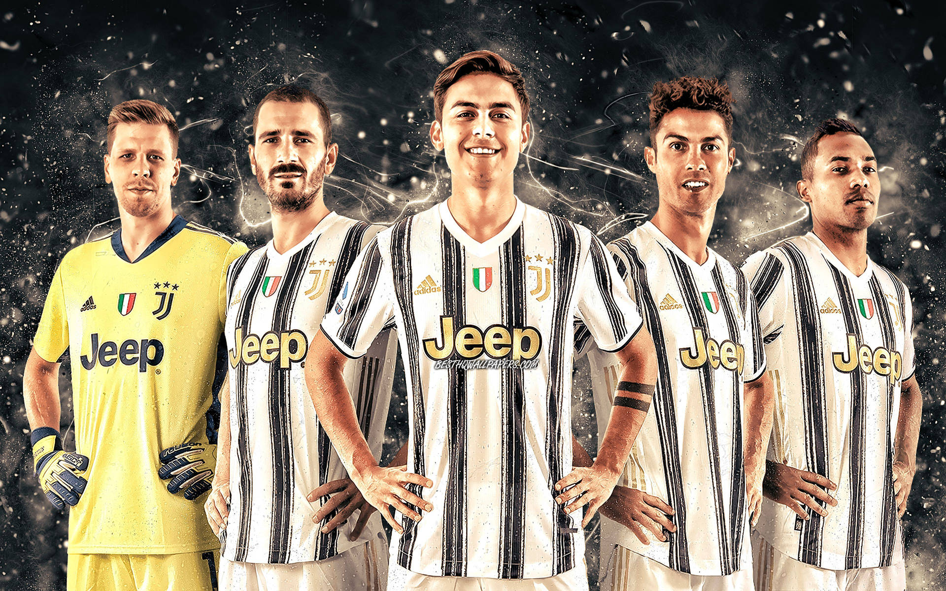 Juventus Football Club Superstars Illustration Background