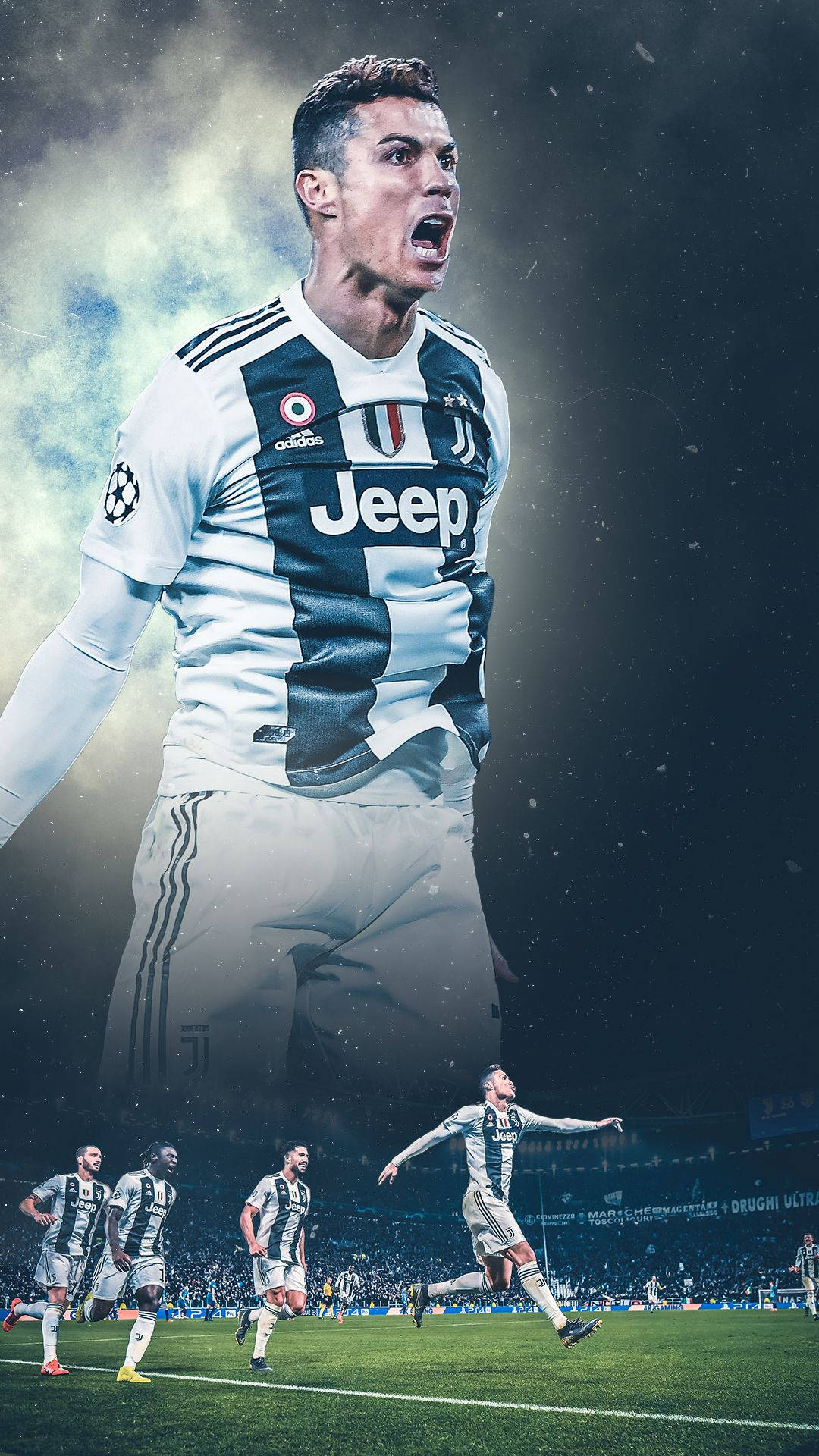 Juventus Football Legend Cristiano Ronaldo Background