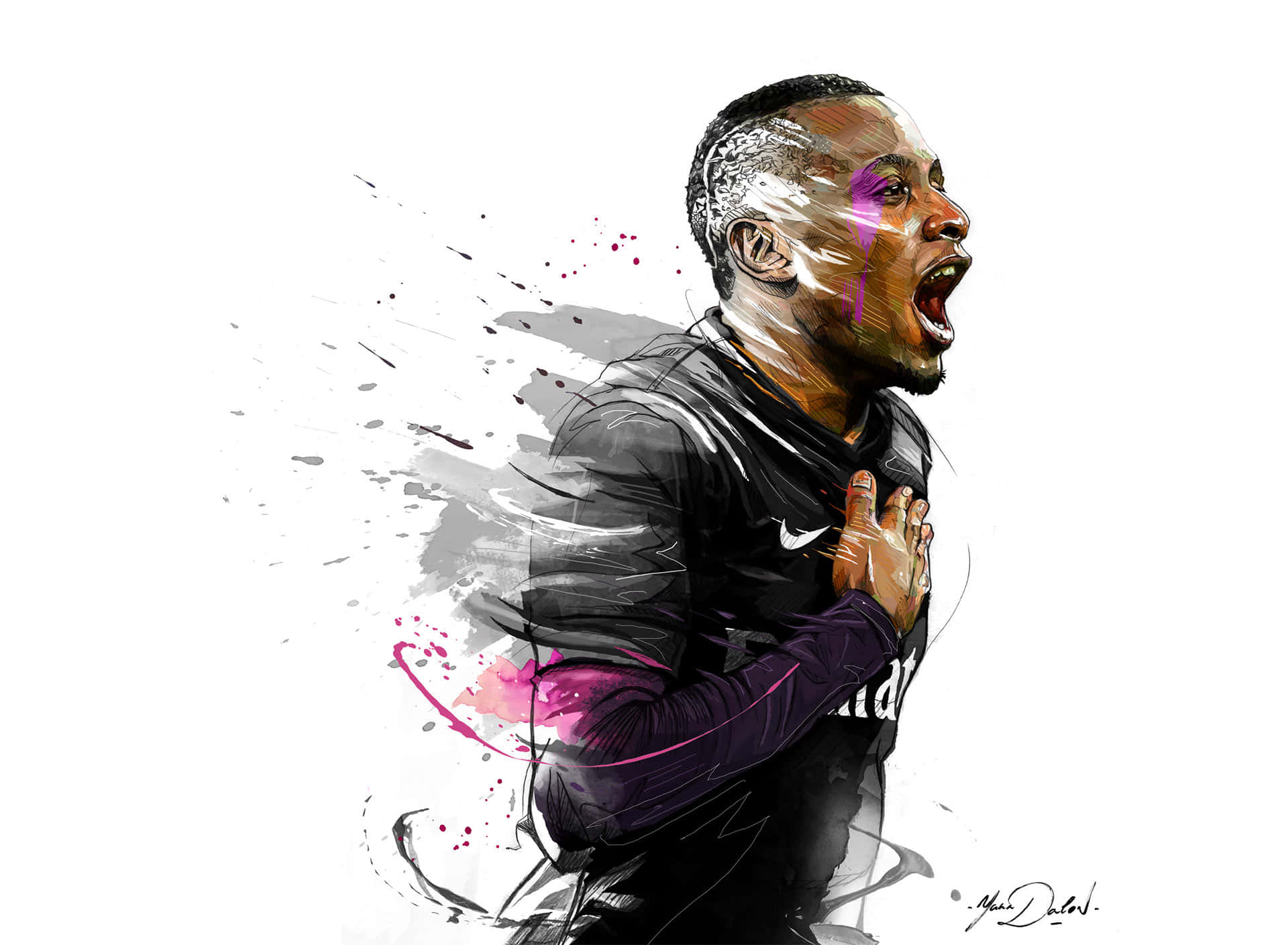 Juventus Midfielder Blaise Matuidi Running Background