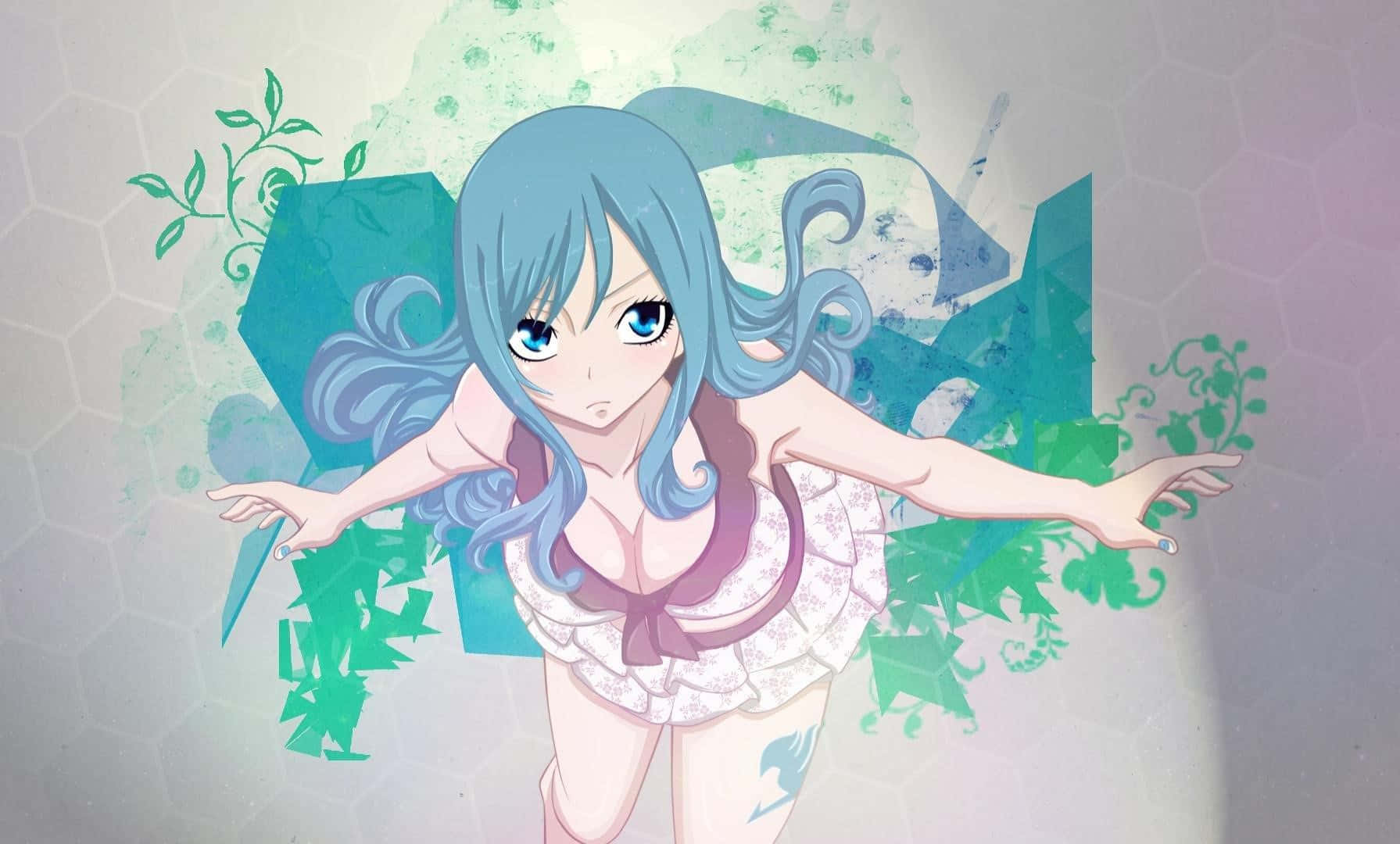 Juvia Lockser In A Powerful Display Of Magic Background