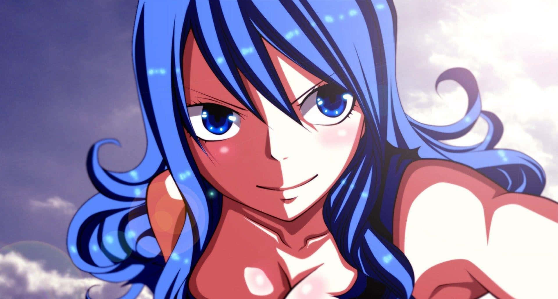 Juvia Lockser Showcasing Her Magical Abilities Background