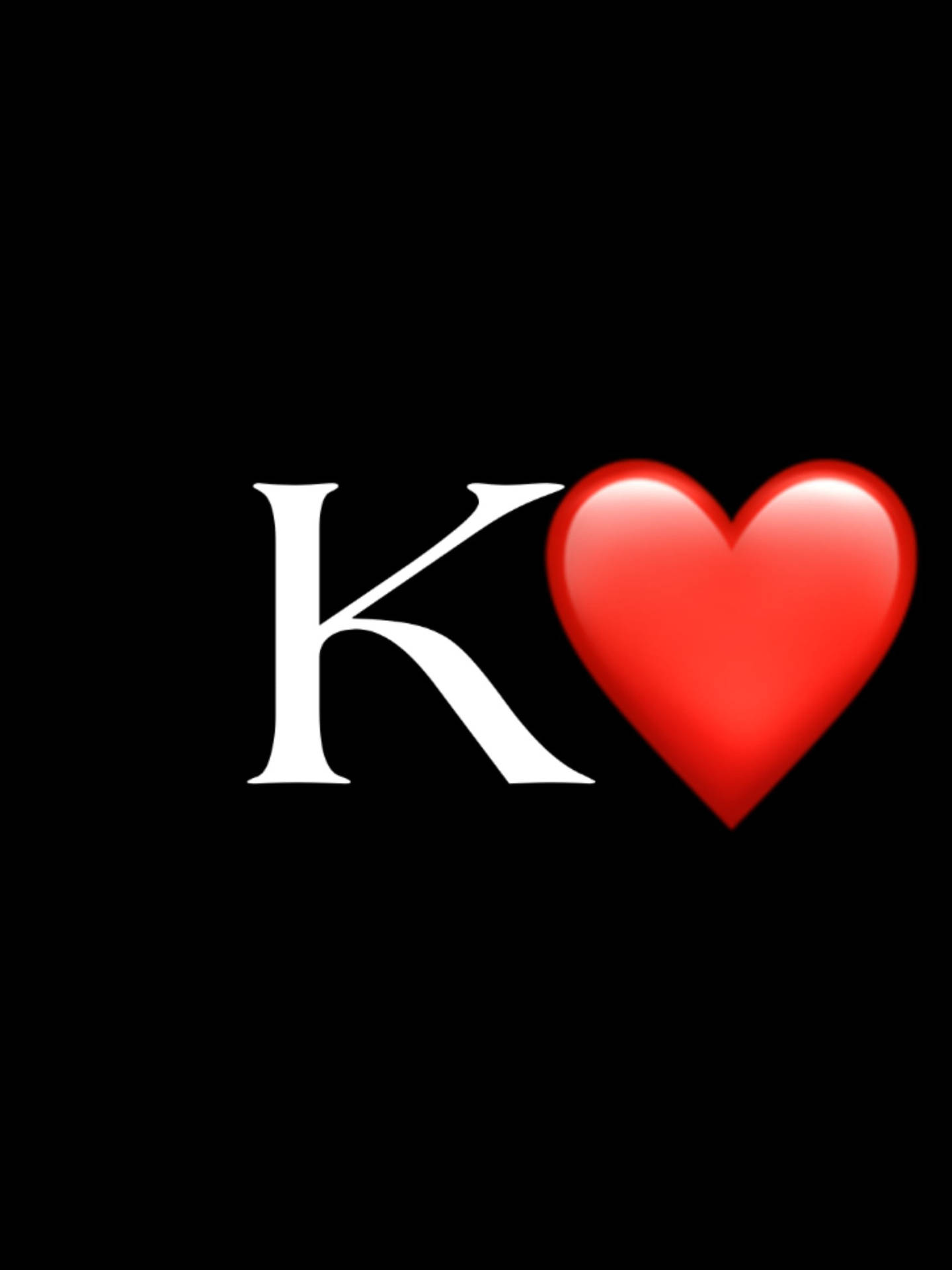 K Alphabet With Heart Background
