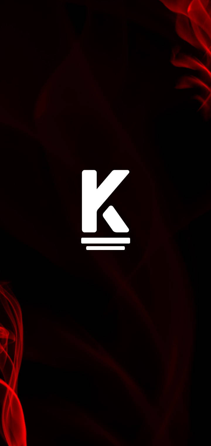 K Alphabet With Red Smoke Background