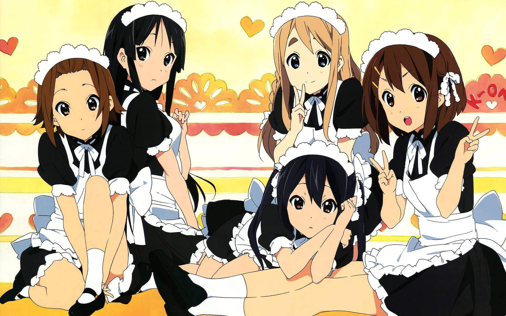 K-on In Maid Outfit Background
