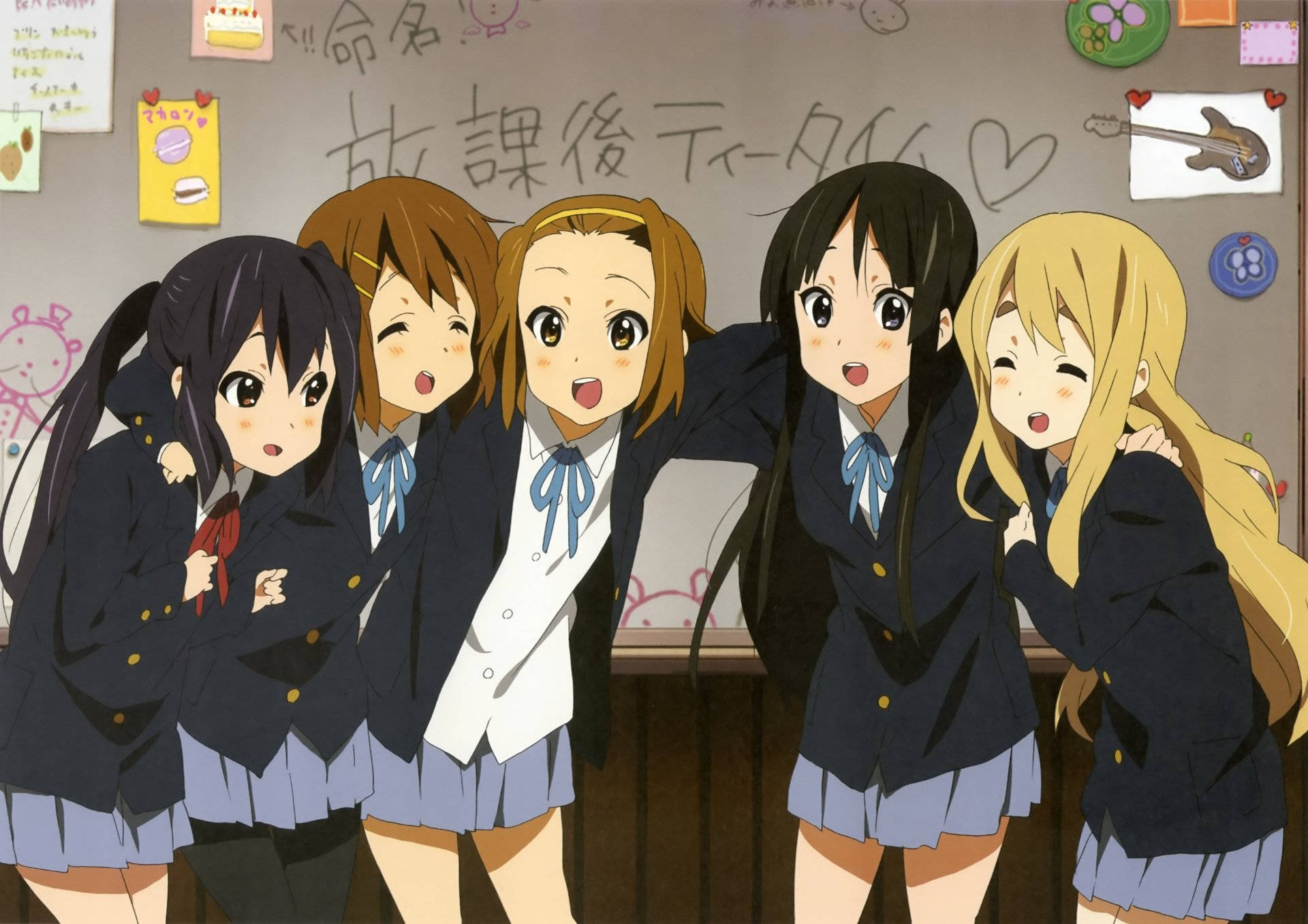 K-on Laughing School Girls Background